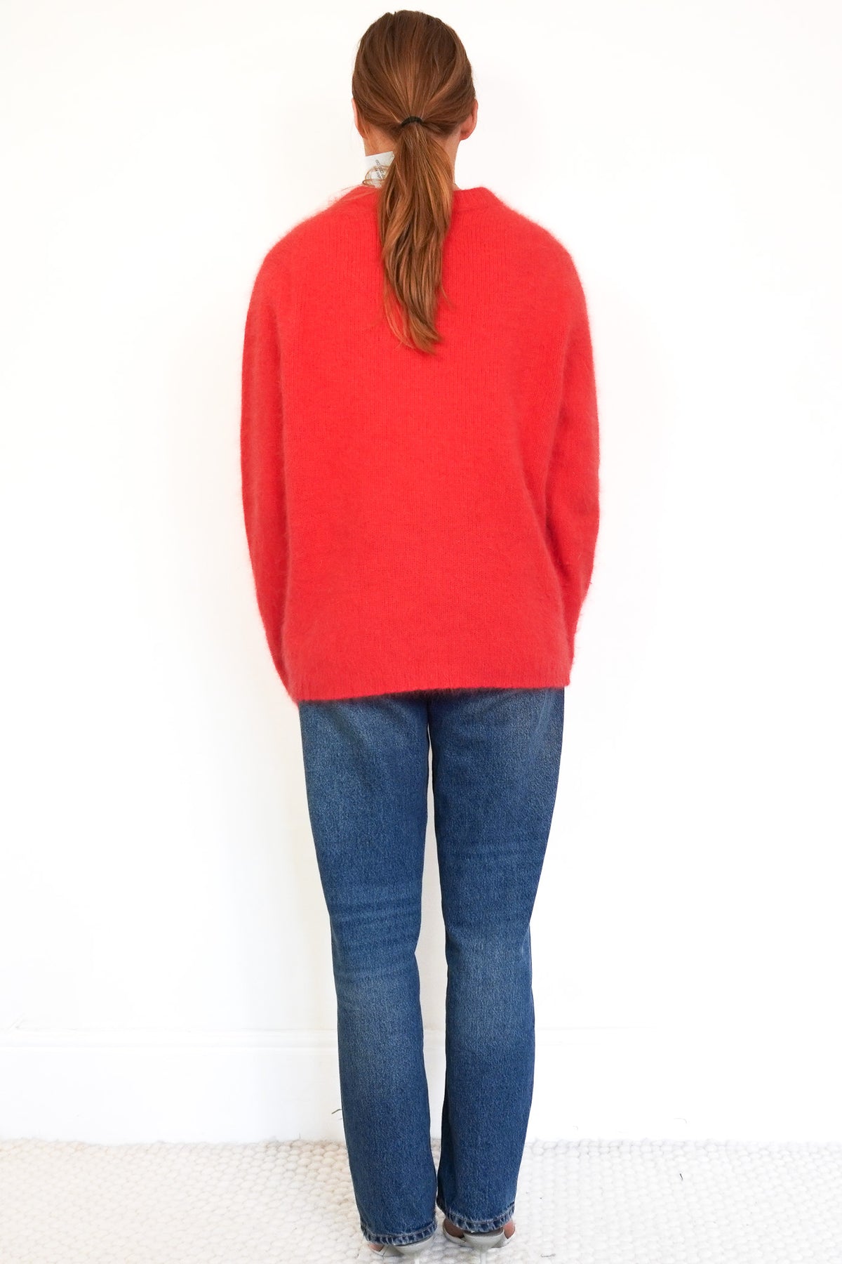 Back Image: ACNE Studios Red Knit Jumper