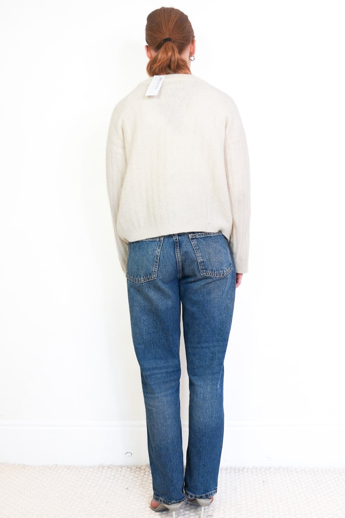 Back Image: ACNE Studios White Knit Jumper UK XS