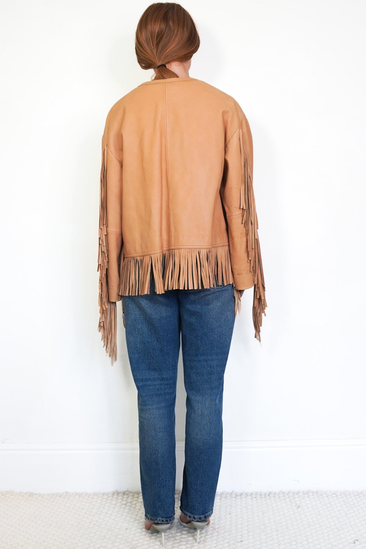 By Malene Birger Leather Fringe Cropped Jacket (RRP £696) | Authentic Preloved - Reloved Again