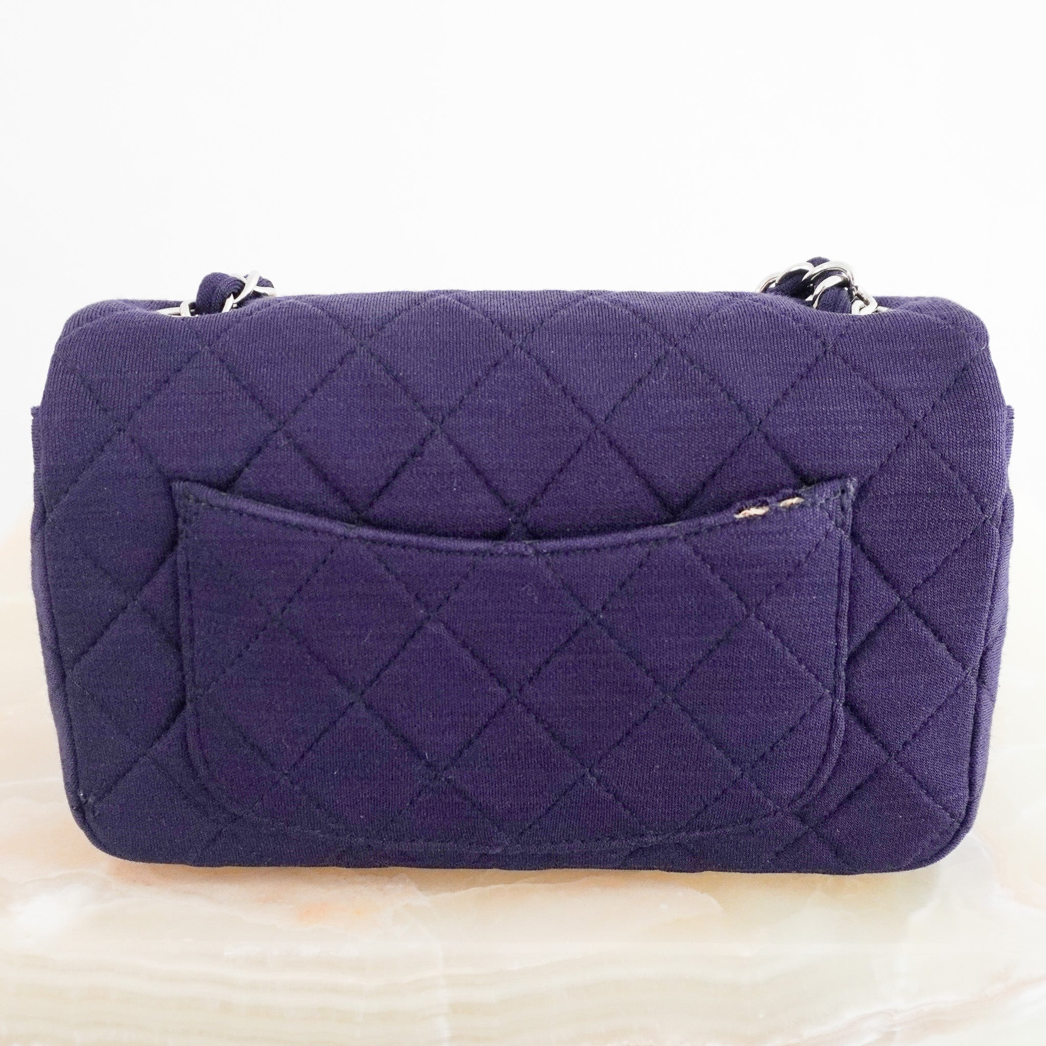 Back Image: Chanel Small Classic Flapbag in Deep Navy
