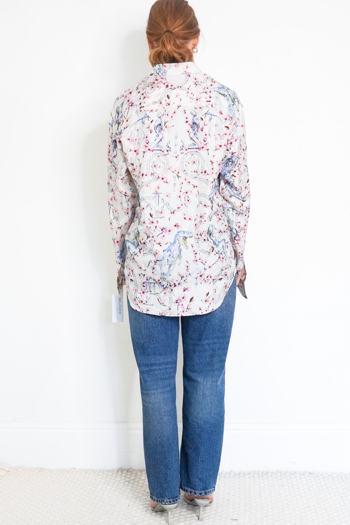 Back Image: Dior x Hajime Sorayama Cherry Blossom and Robot Silk Shirt