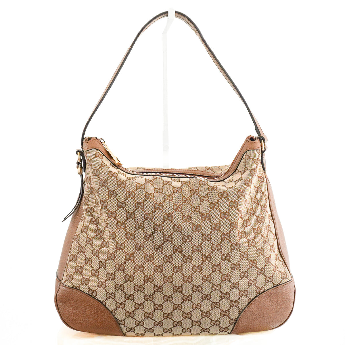 Back Image: Gucci Monogram Canvas Hobo Bag