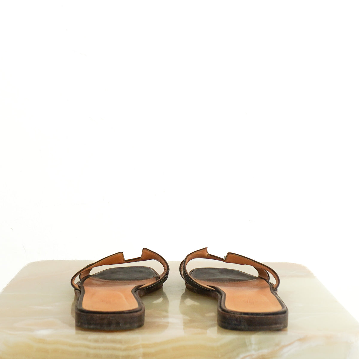 Hermes Oran Sandals in Brown (RRP £650) | Authentic Preloved - Reloved Again