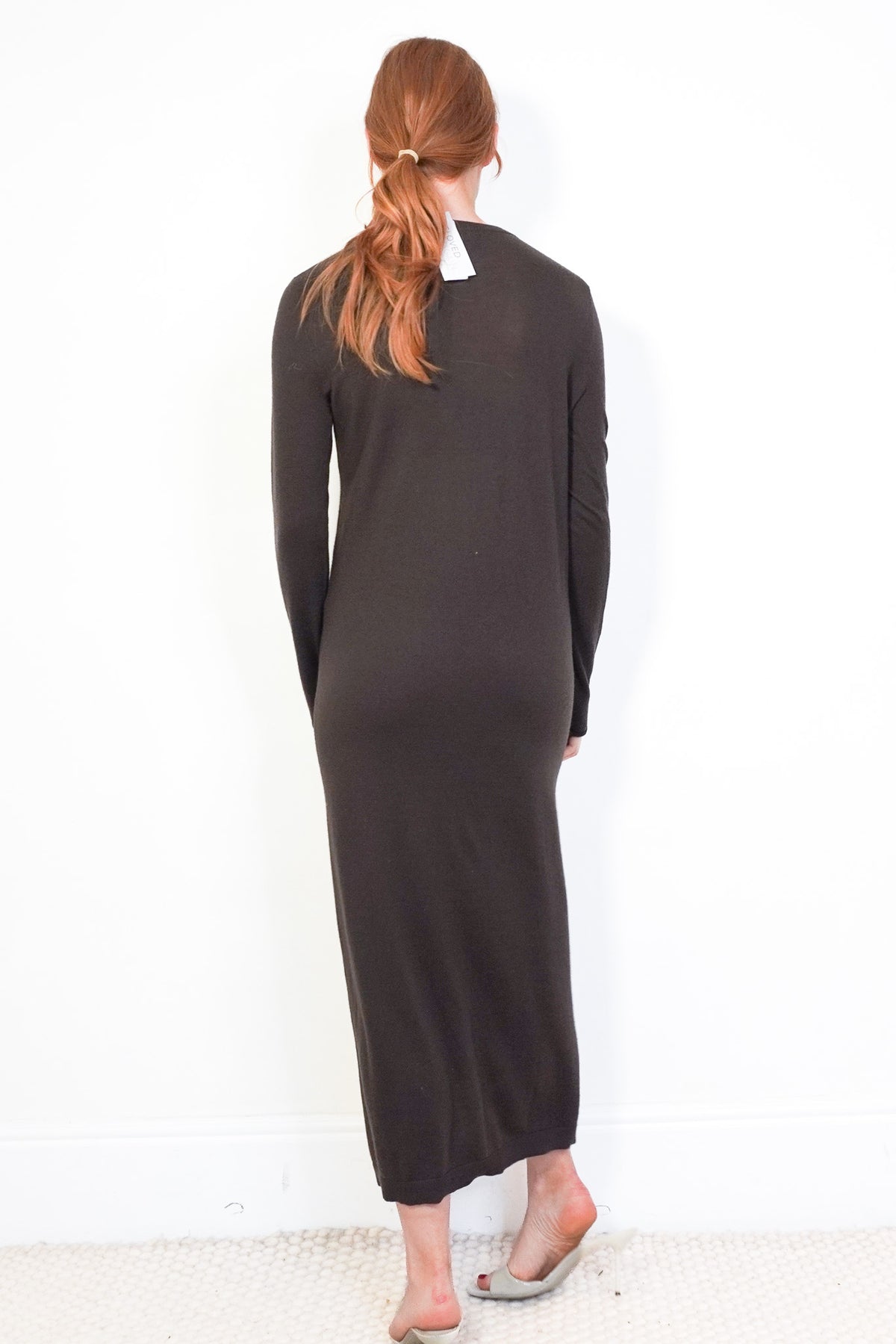 Back Image: Lisa Yang Brown Cashmere Knit Dress