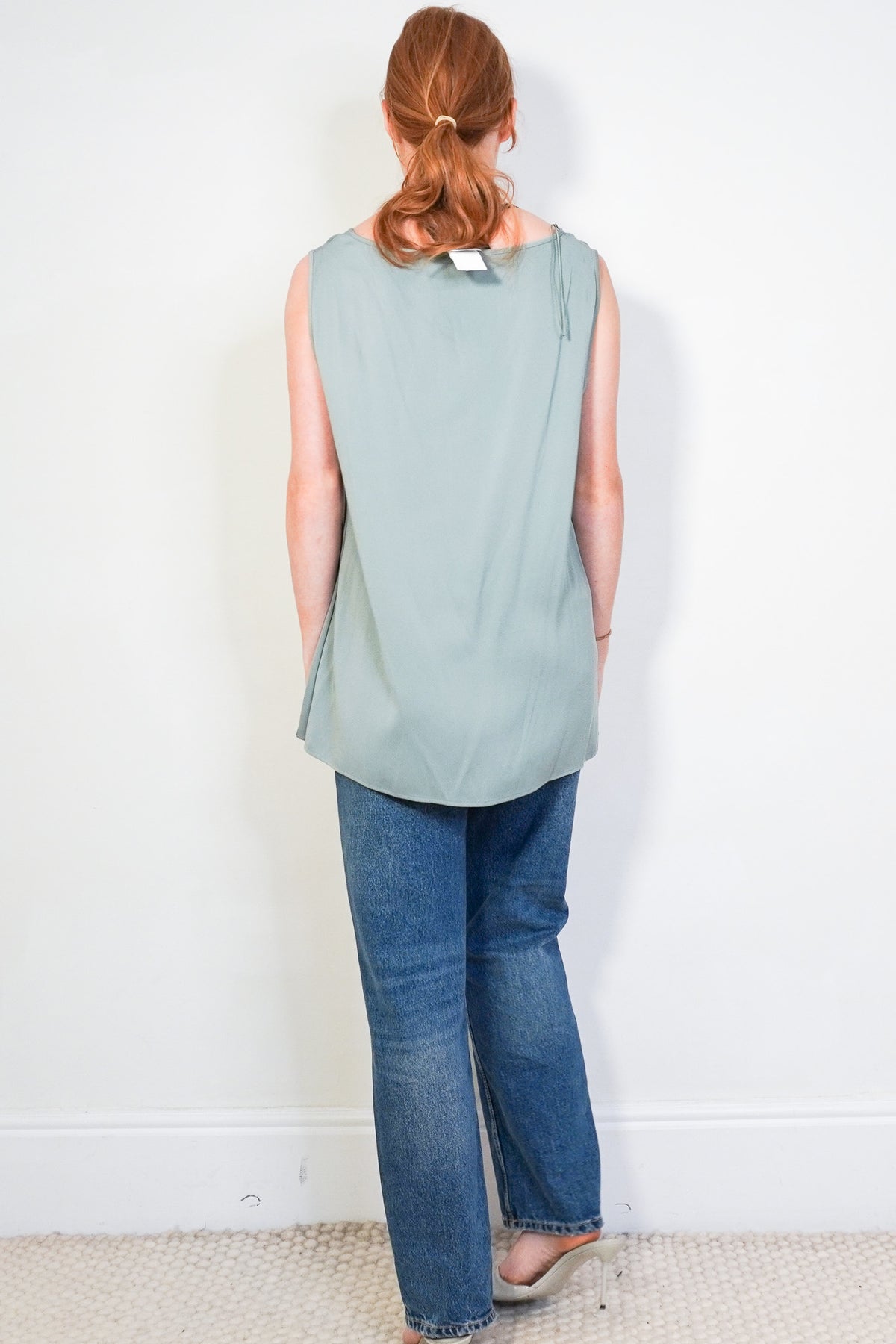 Back Image: Marina Rinaldi Silk Green Top