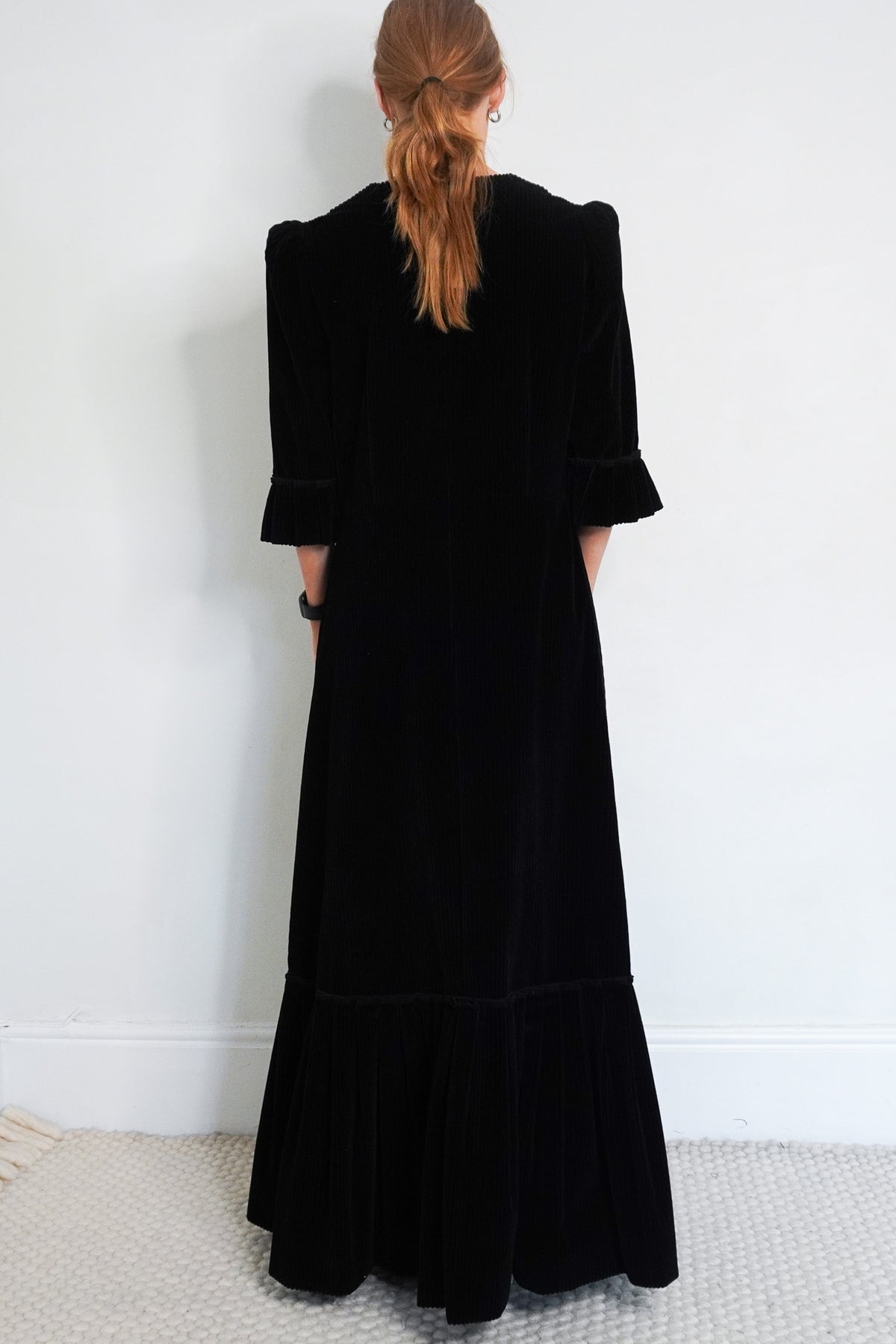 Back Image: NEW The Vampires Wife Black Corduroy Dress