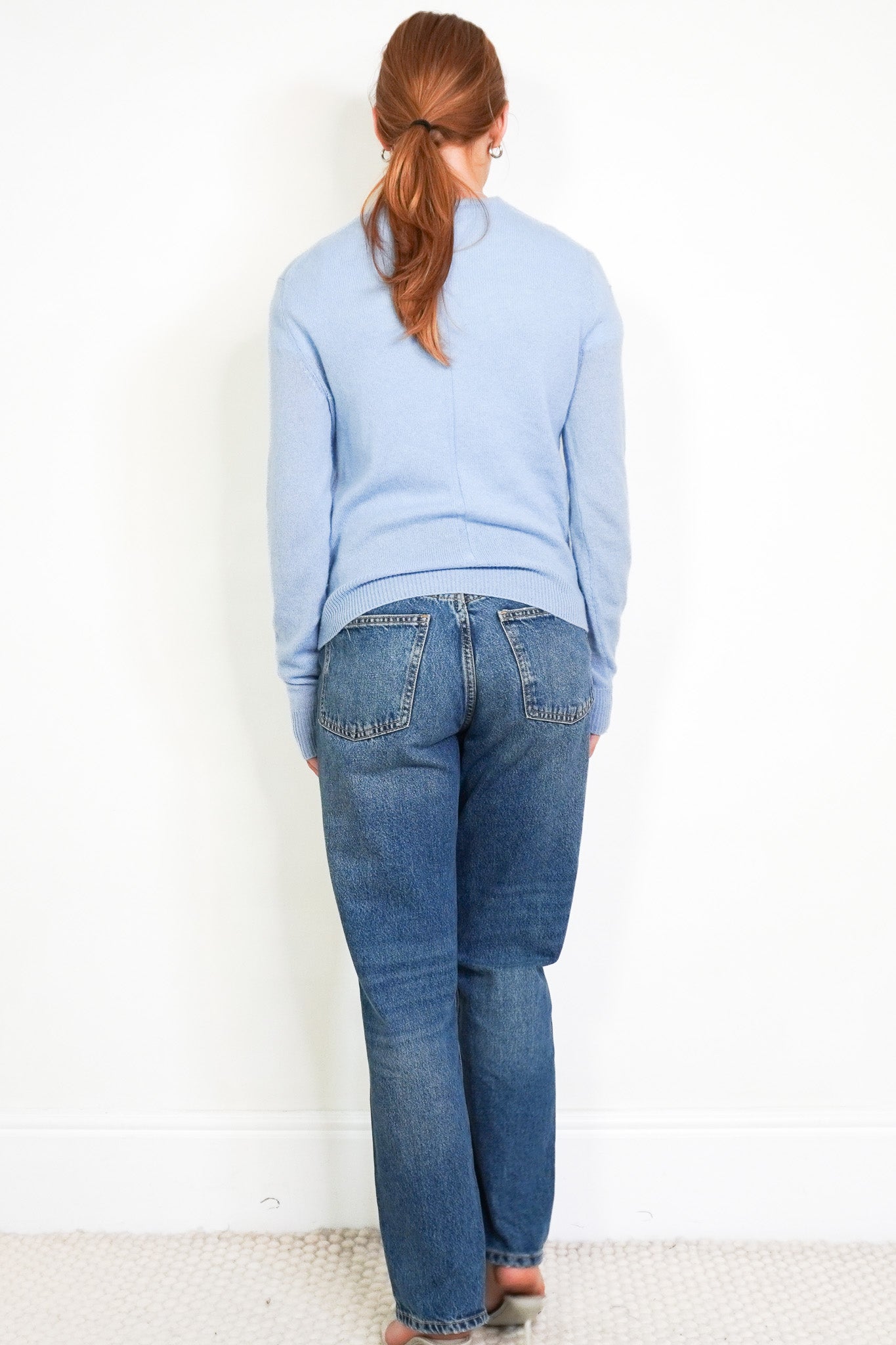 Back Image: The Row Blue Knit Cardigan