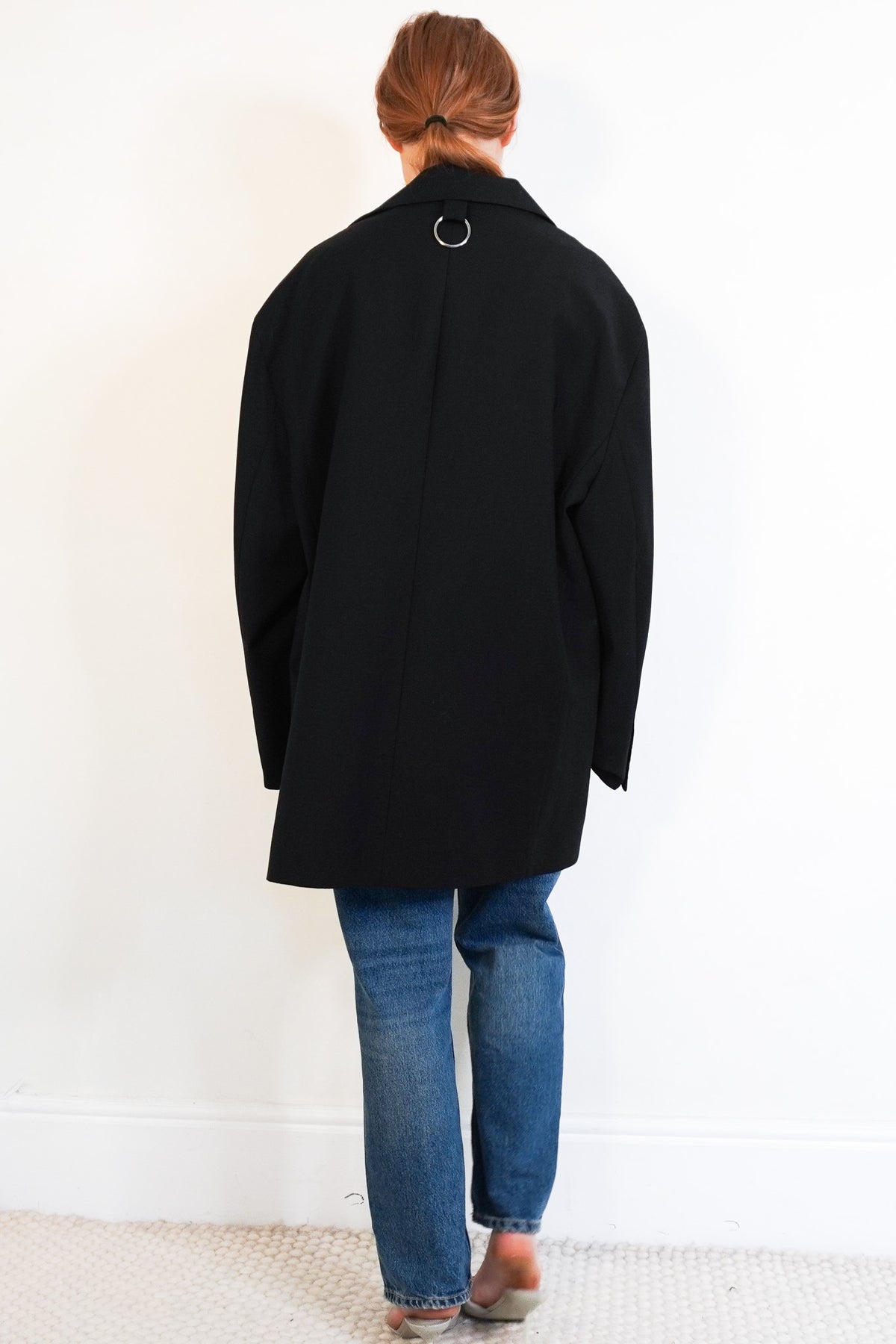 Back: Tibi Liam Black Oversized Blazer