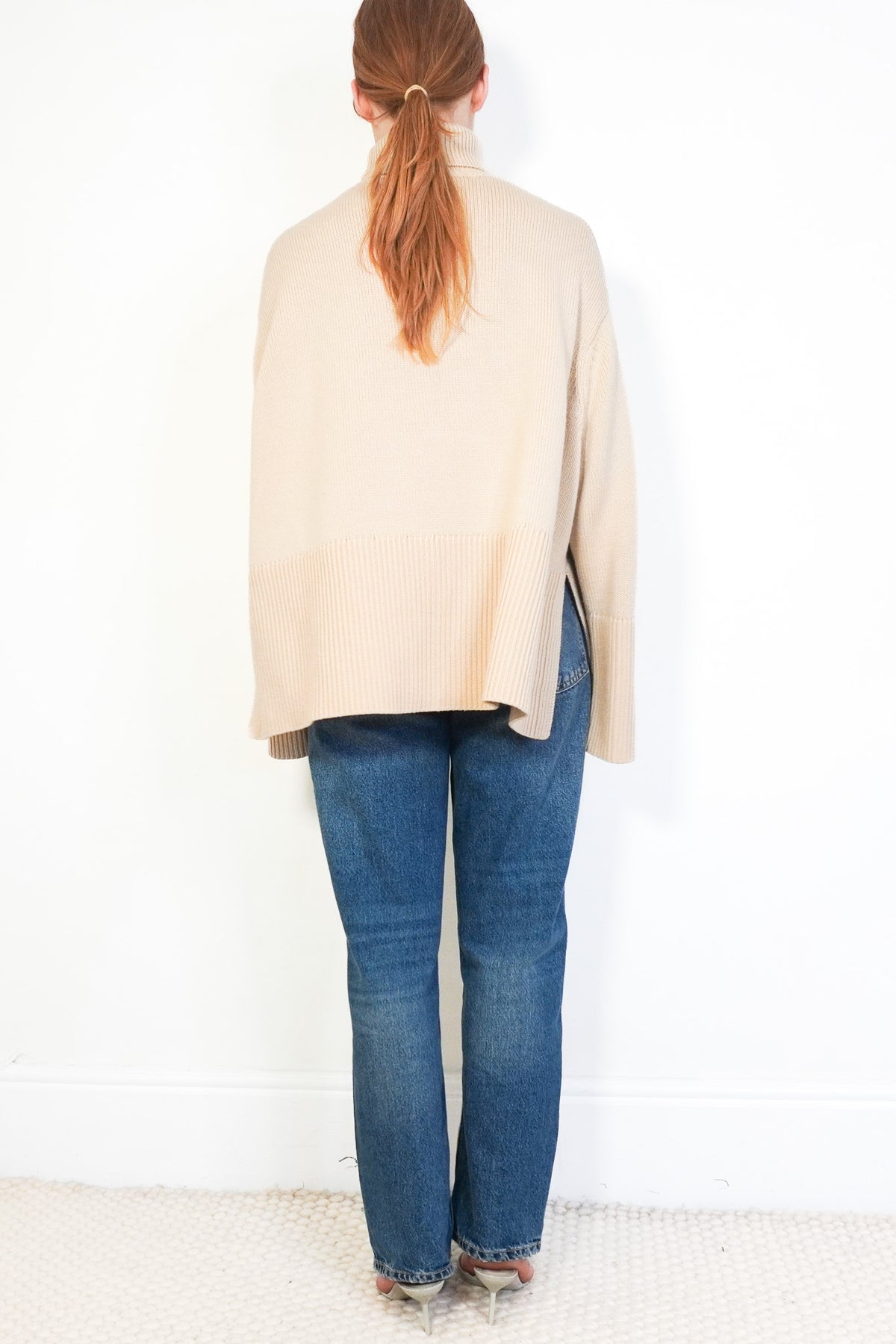 Back: Toteme Turtleneck Beige Jumper