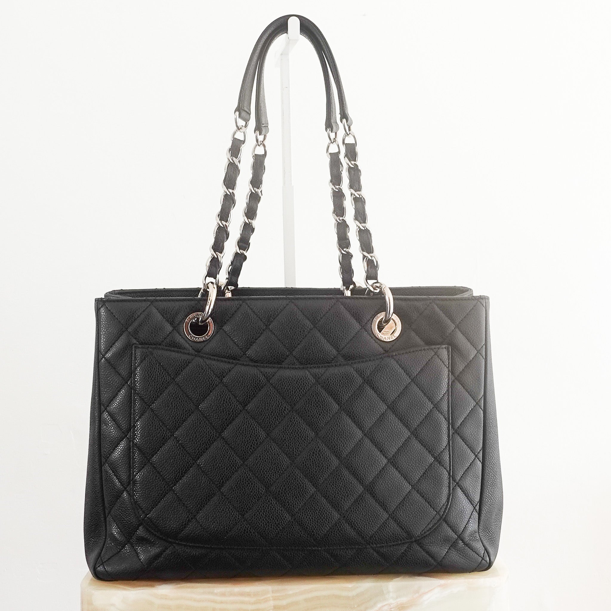 Chanel Grande Quilted Caviar Leather Black Shopper Tote RRP £5,200 | Authentic Preloved - Reloved Again