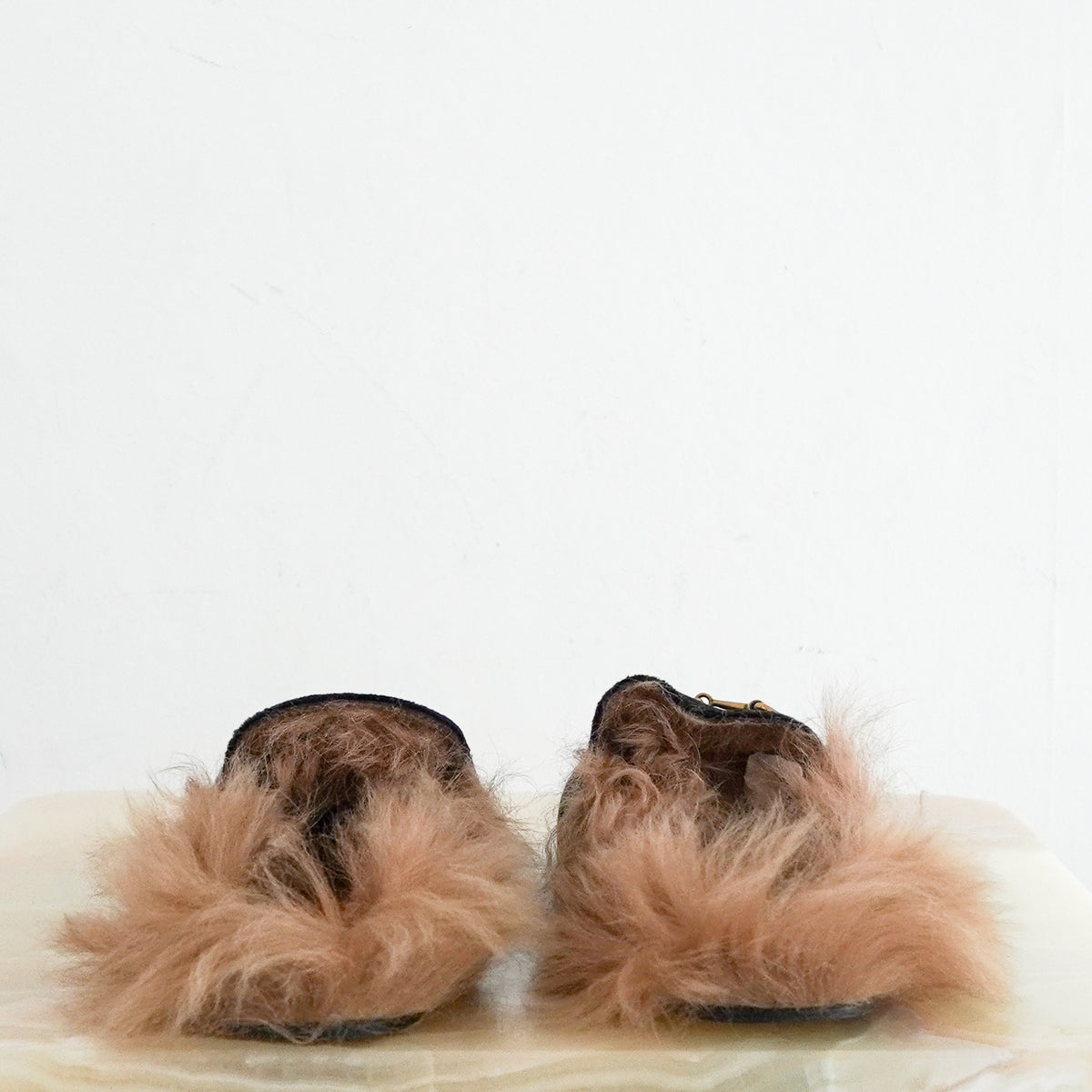 Gucci Black Velvet Princetown Horsebit Fur Mules UK 3 (RRP £1000) | Authentic Preloved - Reloved Again