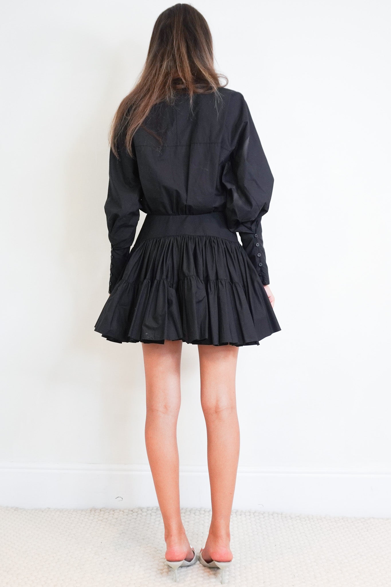 Back image of the Alaïa Black Shirt Dress