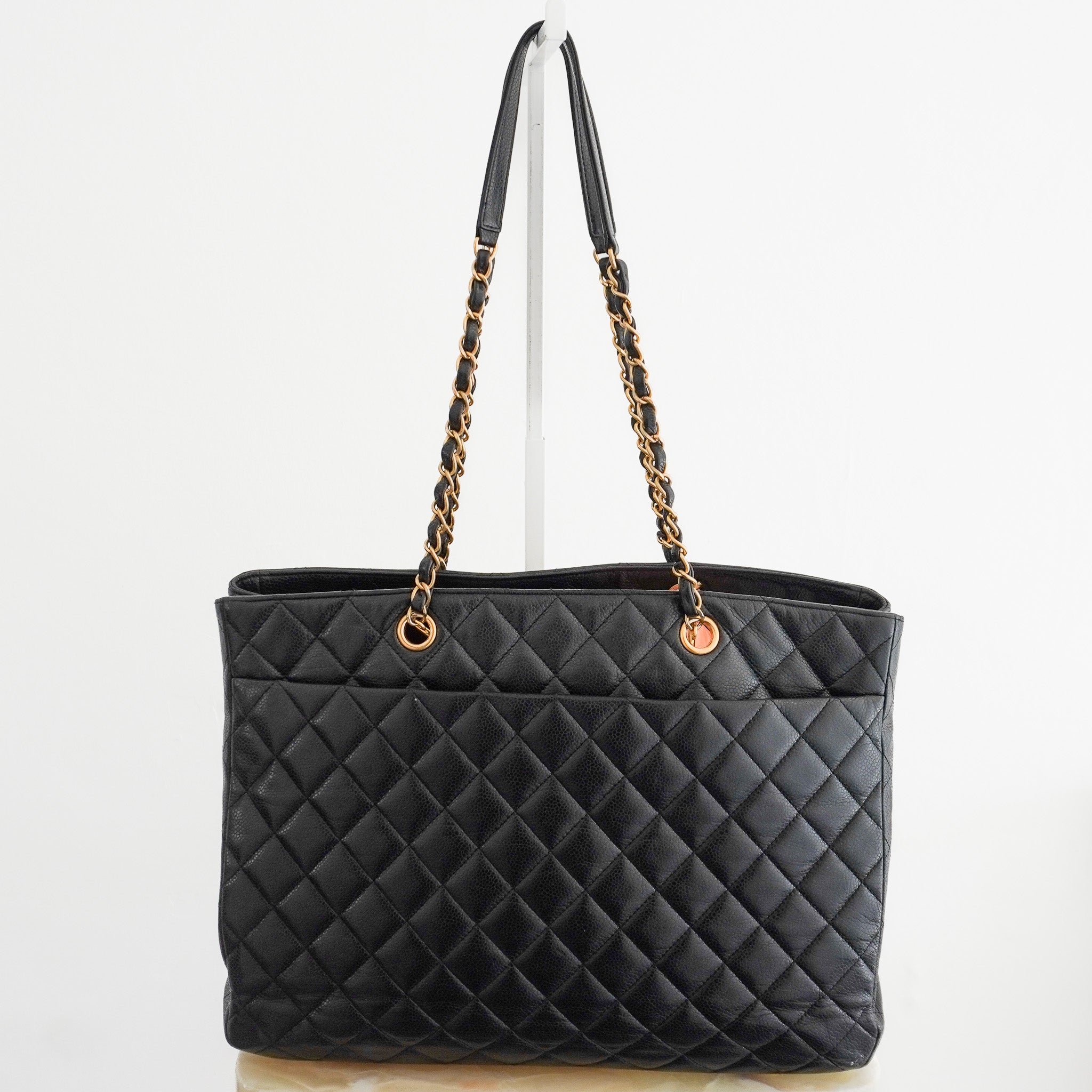 Chanel Grand Shopping Tote (GST) Black Caviar Leather Gold Hardware Bag | Authentic Preloved - Reloved Again