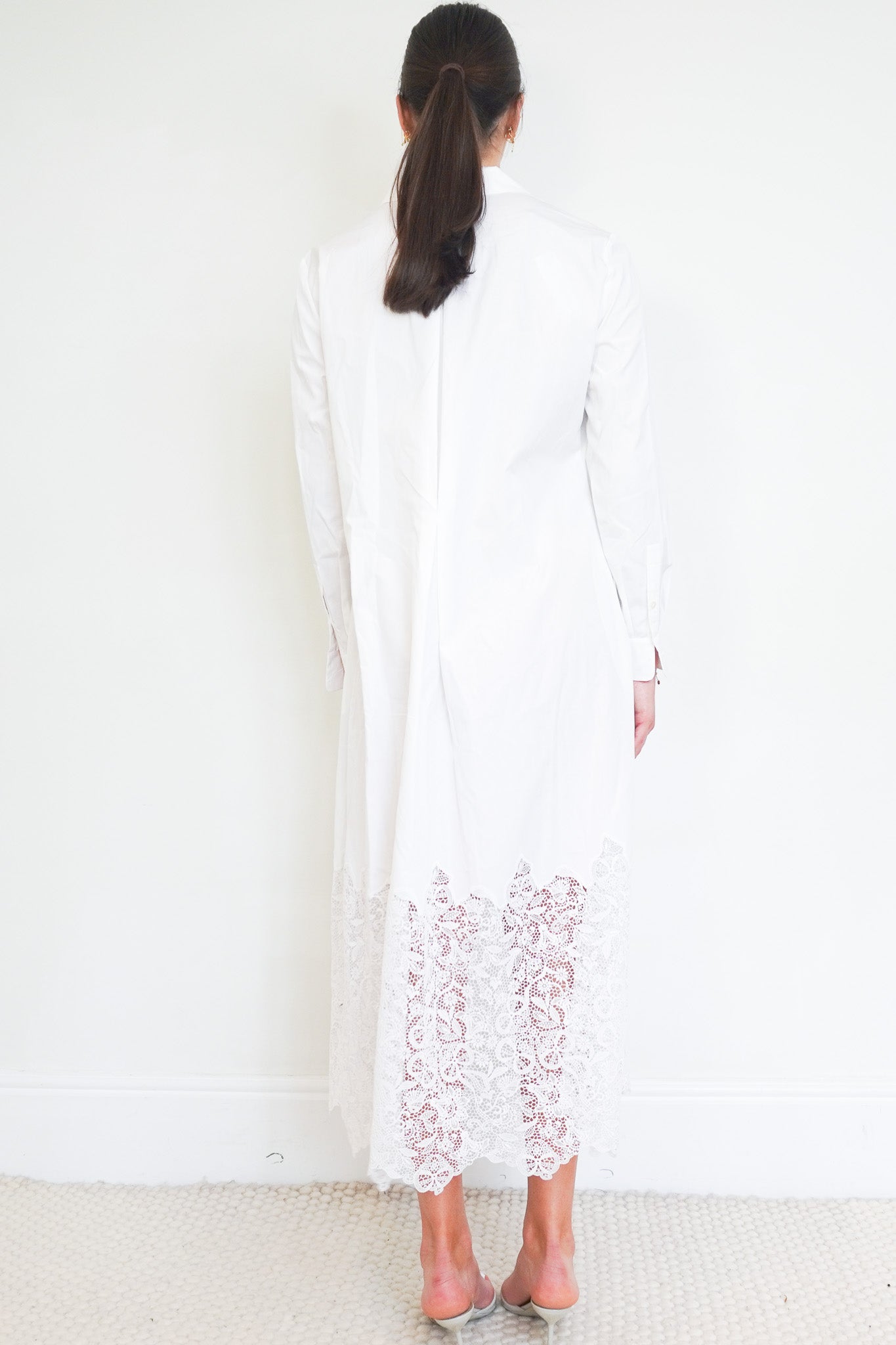 Back image of the NEW Loro Piana Carola Macrame Dress