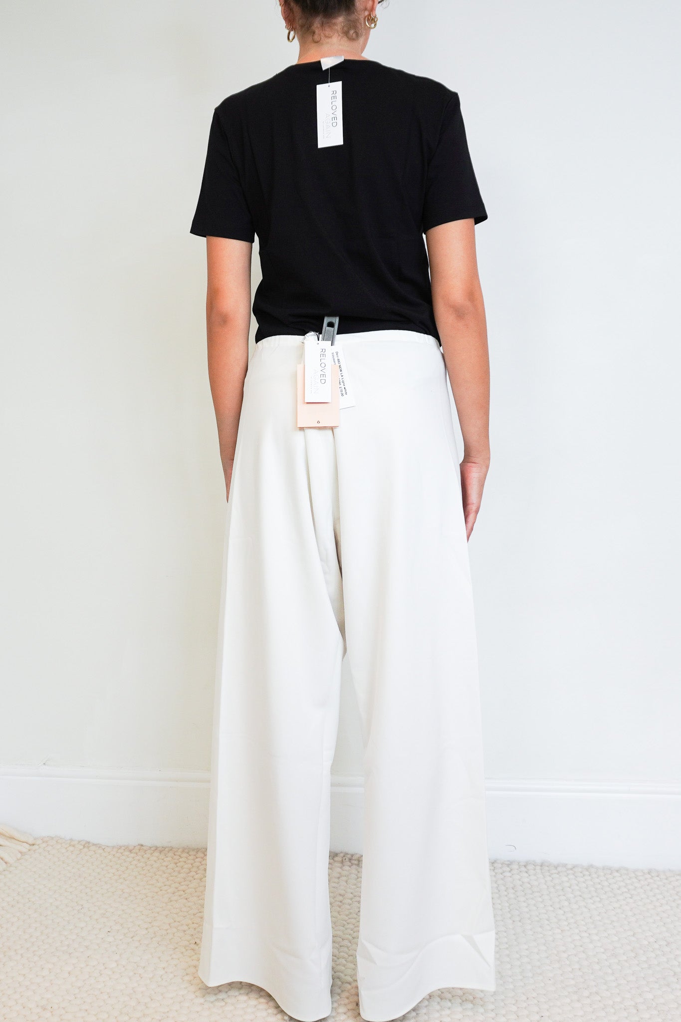 Back image of the NEW La Ligne White Trousers