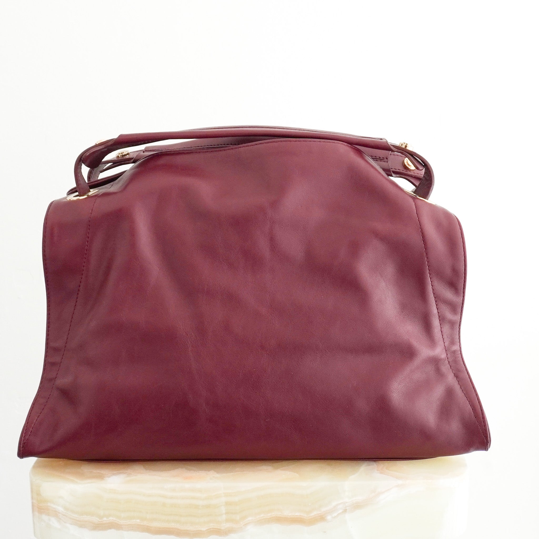 Back photo Sandro Adel Burgundy Leather Bag