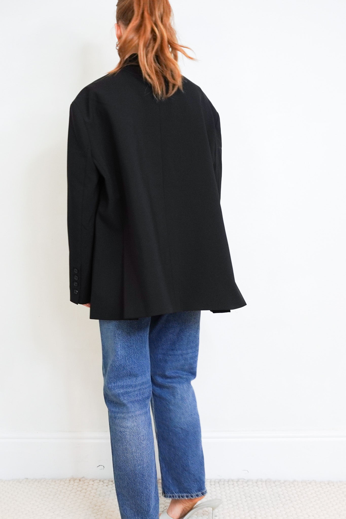 Back photo of The Frankie Shop Oversized Black Blazer