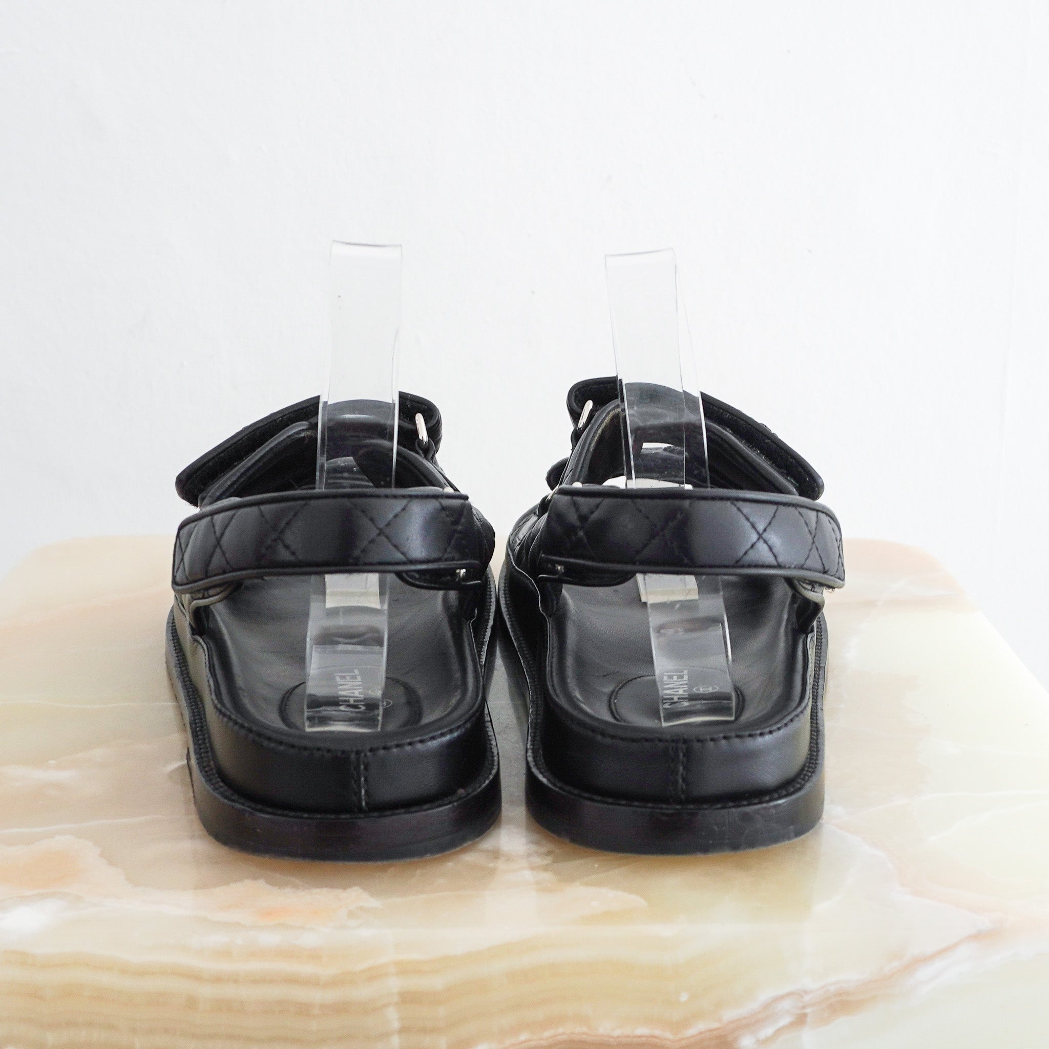 Back_photo_of_the_Chanel_Black_Quilted_Leather_Dad_Sandals