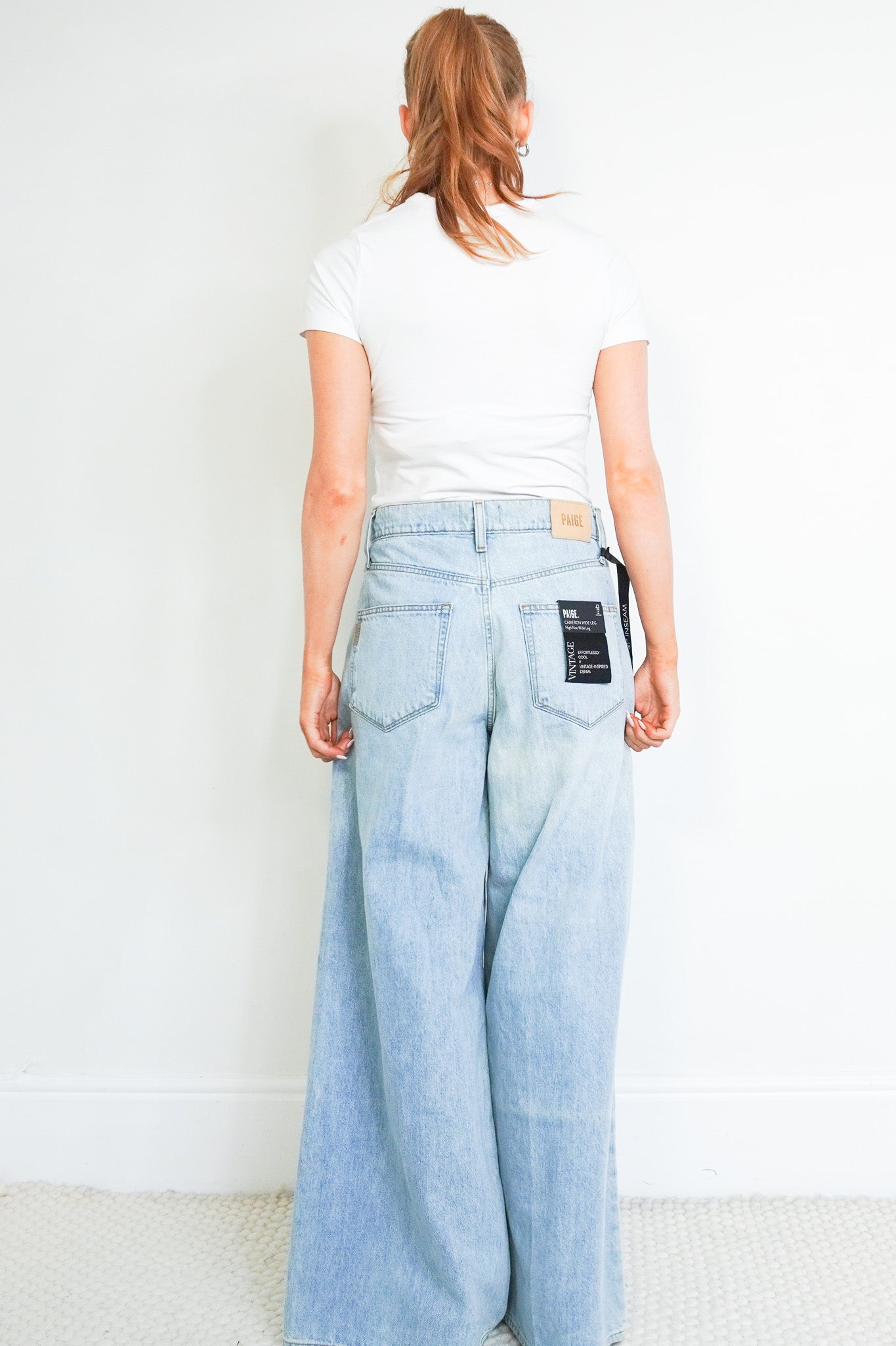 Back photo of the PAIGE Cameron Wide Leg Jeans