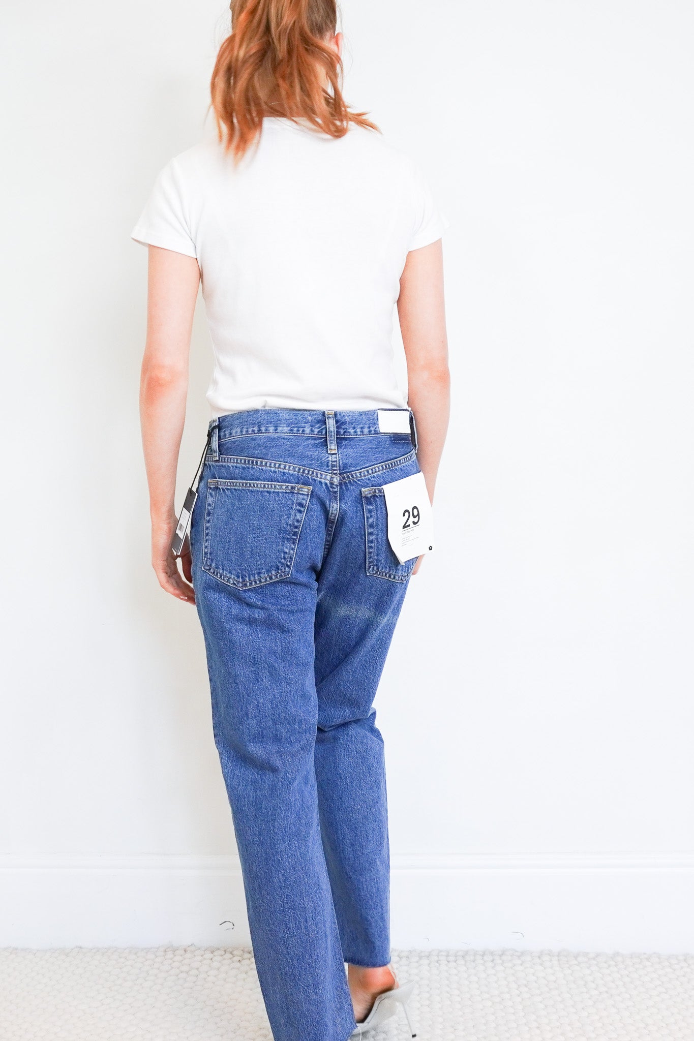 RE/DONE Blue Medium Stove Pipe Jeans RRP £265 | Authentic Preloved - Reloved Again