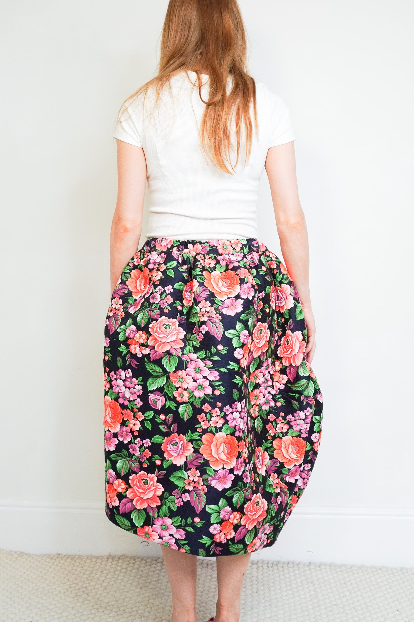 Back picture of the Comme Des Garcons Floral Skirt