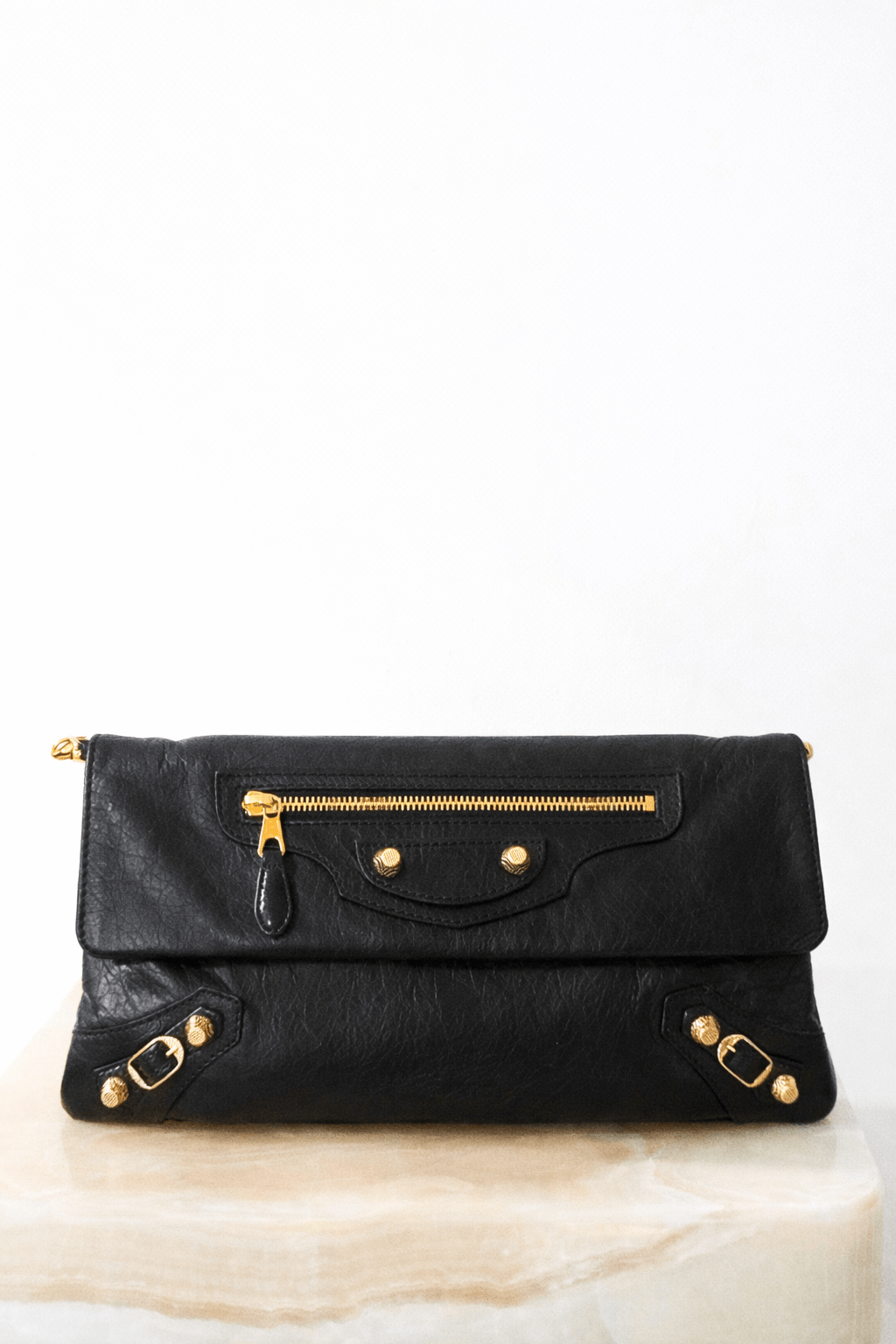 Balenciaga Agneau Envelope Clutch Crossbody Bag in Black | Authentic Preloved - Reloved Again