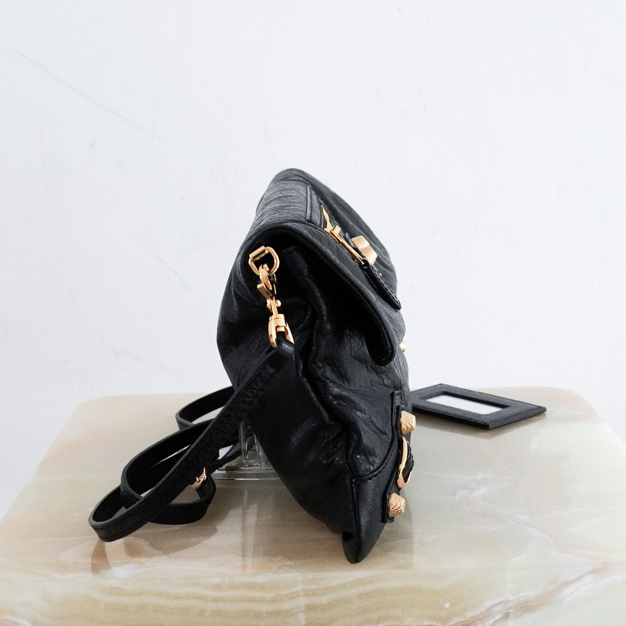 Balenciaga Agneau Envelope Clutch Crossbody Bag in Black | Authentic Preloved - Reloved Again