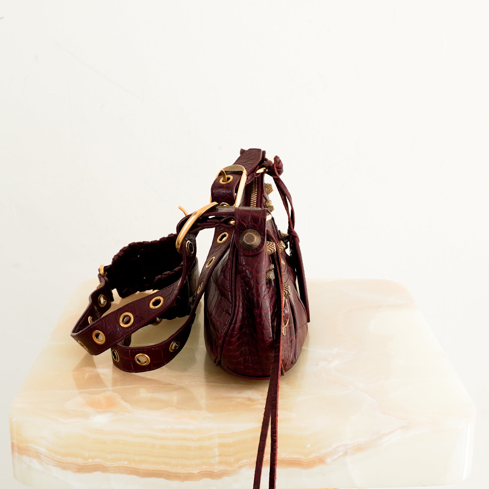 Balenciaga Burgundy XS Cargoyle Bag RRP £1890 | Authentic Preloved - Reloved Again