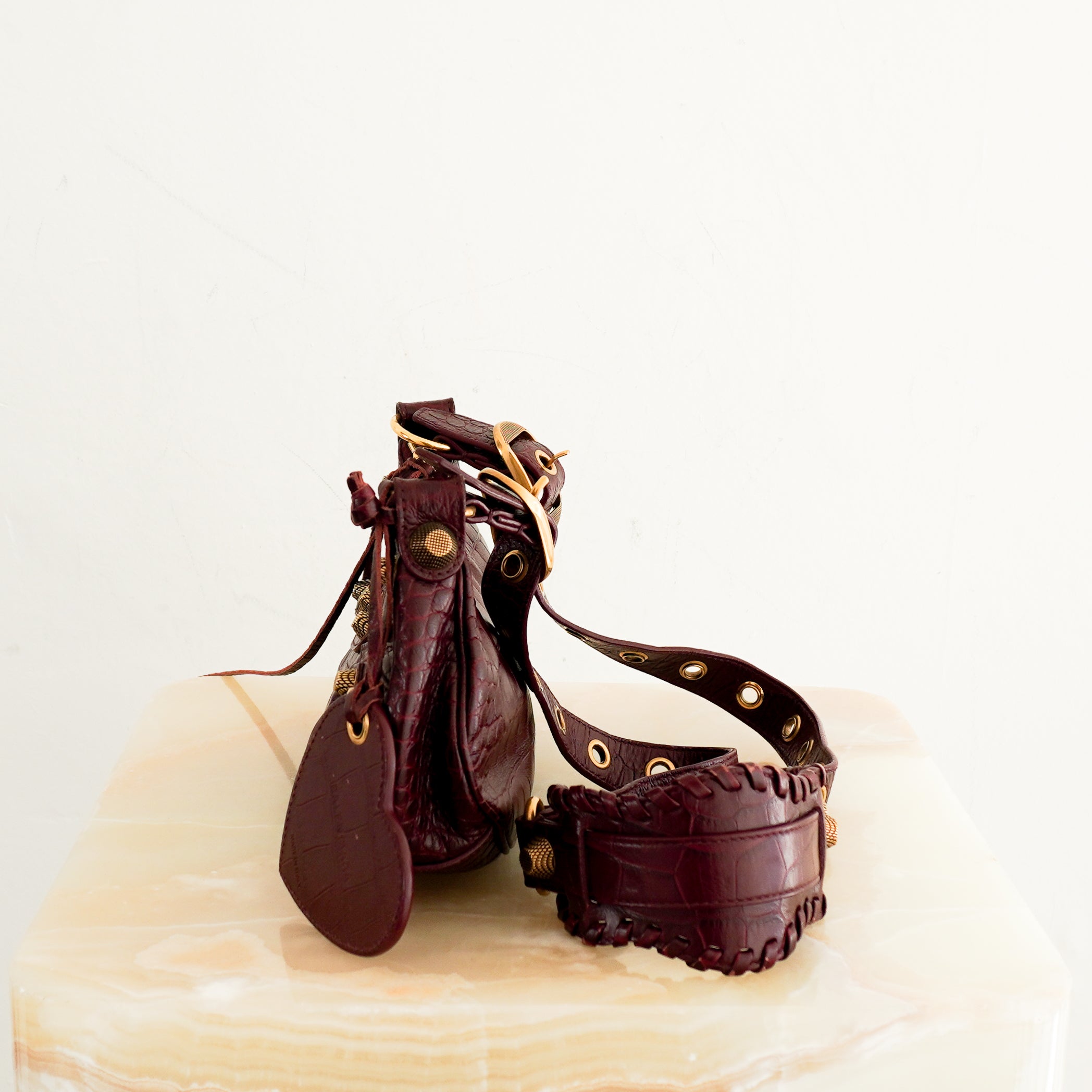 Balenciaga Burgundy XS Cargoyle Bag RRP £1890 | Authentic Preloved - Reloved Again