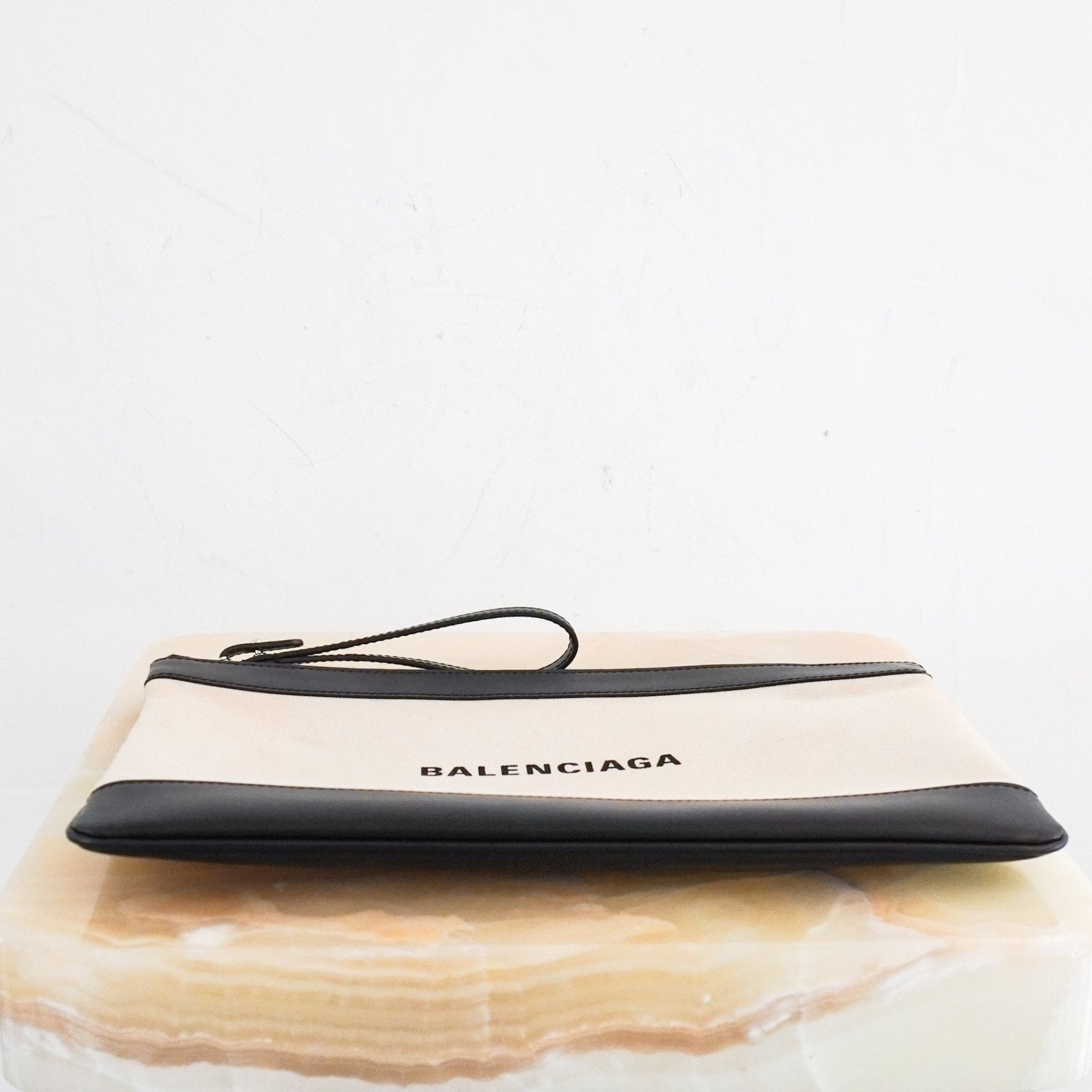 Balenciaga Canvas and Leather Clutch RRP £730 | Authentic Preloved - Reloved Again