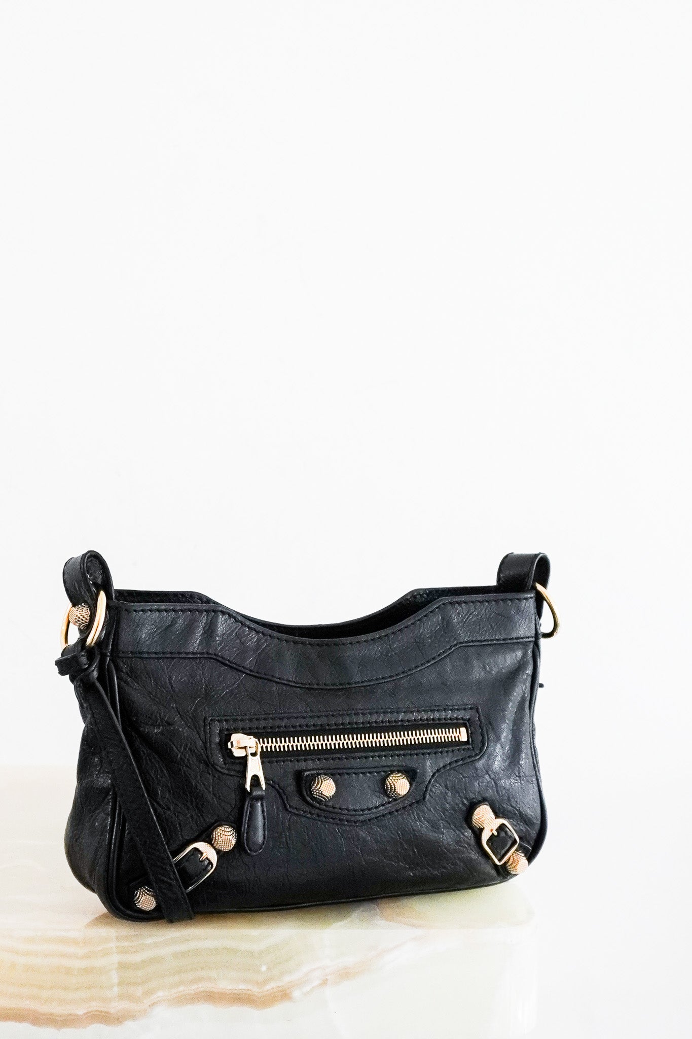 Balenciaga-Hip-City-Crossbody-Bag-in-Black-front-picture-chelsea-london