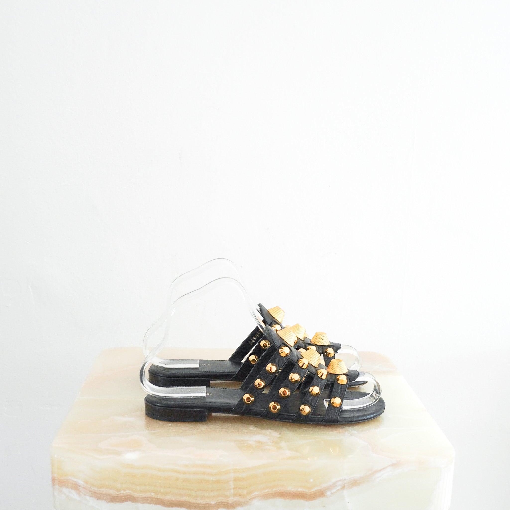 Balenciaga Arena Studded Flats in Black RRP £630 | Authentic Preloved - Reloved Again