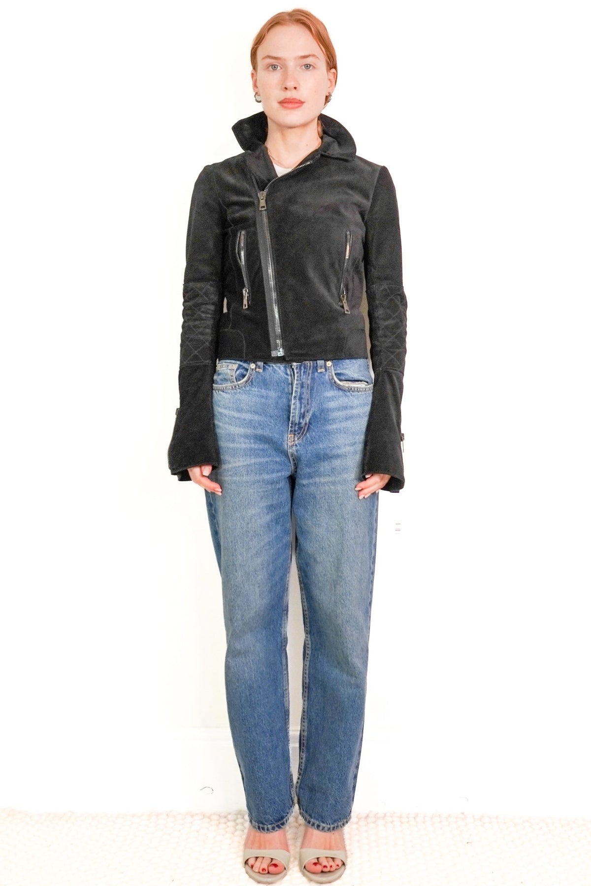 Balenciaga Leather Motorcycle Suede Jacket (RRP £3700) | Authentic Preloved - Reloved Again
