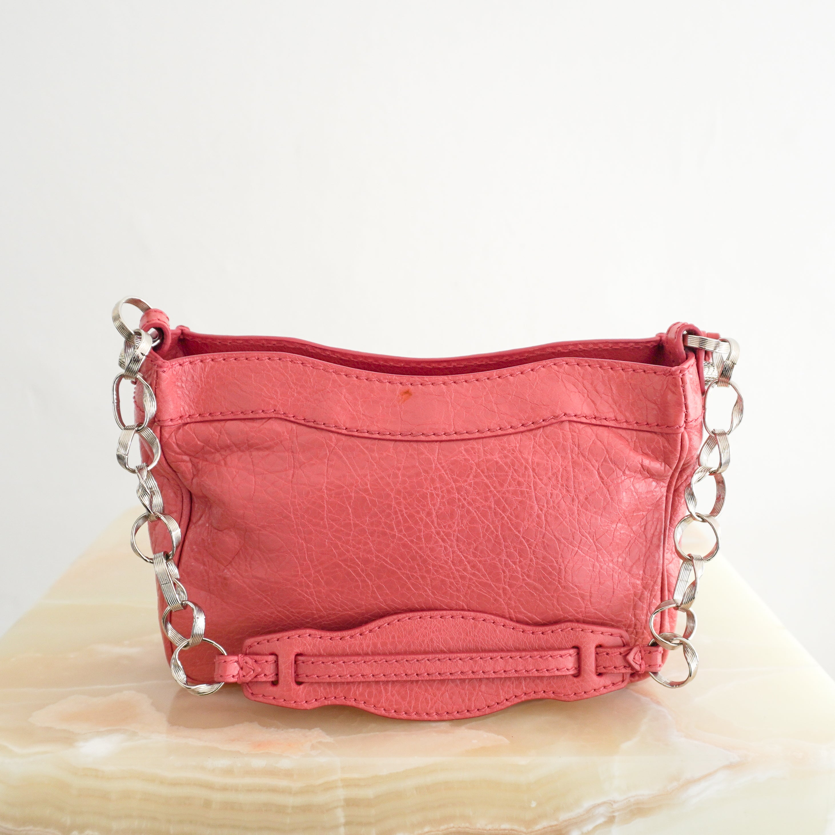 Balenciaga Pink Agneau Giant 12 Hip Bag back photo chelsea london