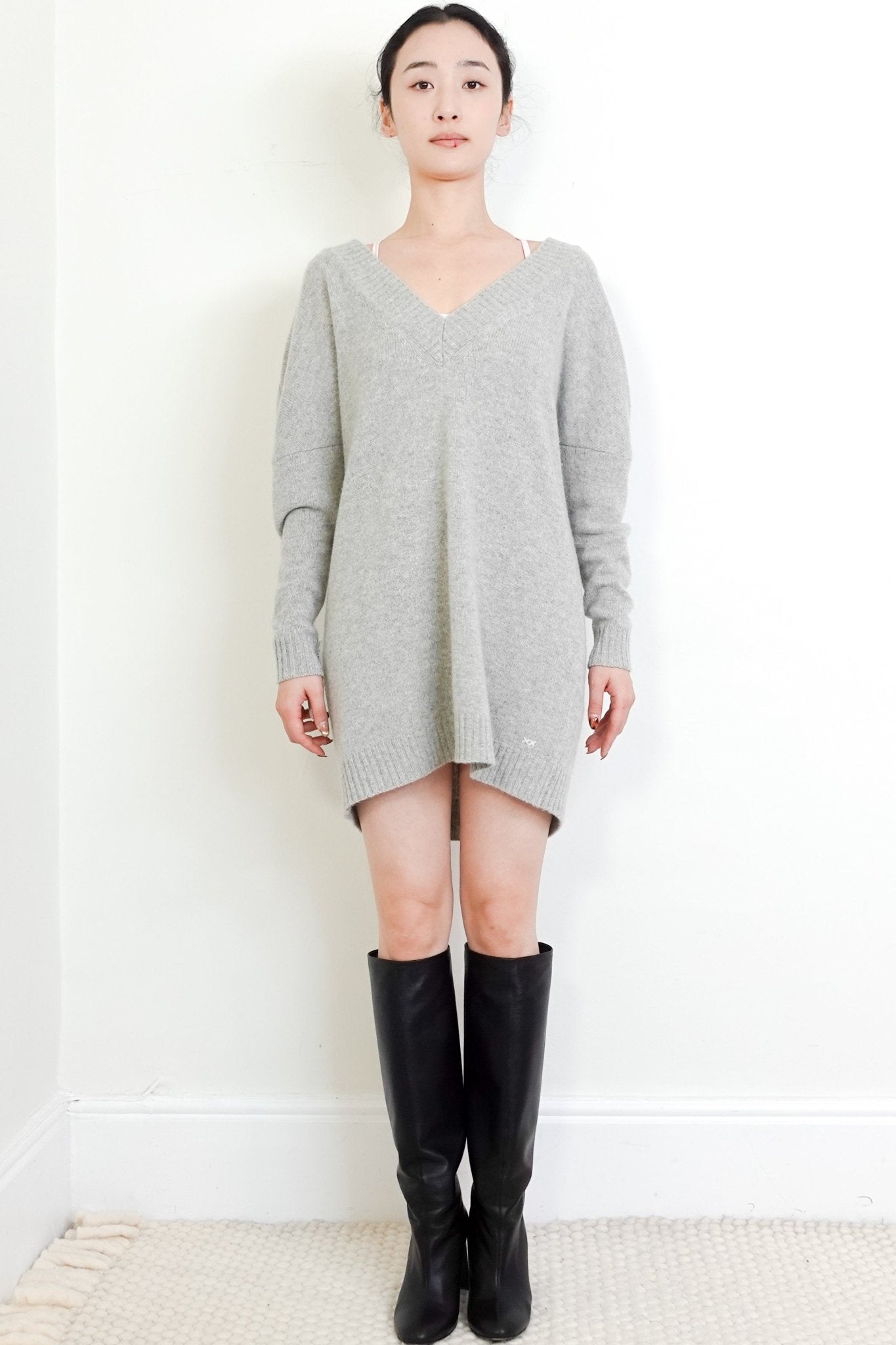 Banjo & Matilda Grey Cashmere Mini Jumper Dress RRP £300 | Authentic Preloved - Reloved Again