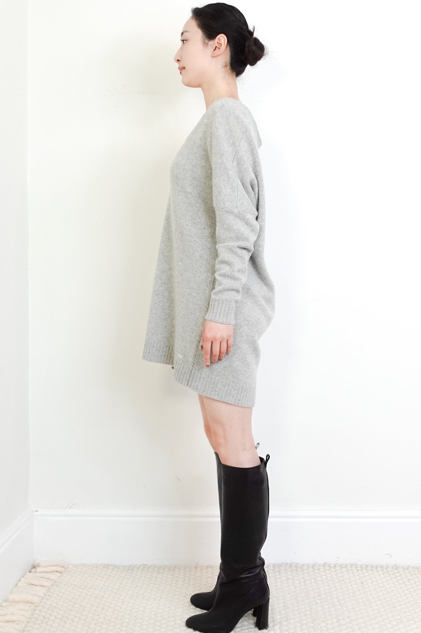 Banjo & Matilda Grey Cashmere Mini Jumper Dress RRP £300 | Authentic Preloved - Reloved Again