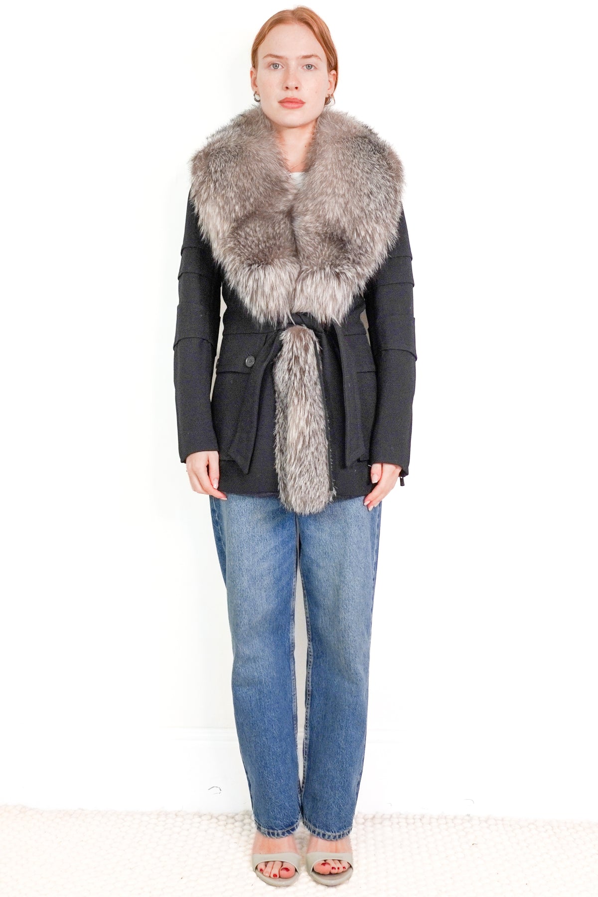 Barbara Bui Silver Lined Jacket (RRP £2000) | Authentic Preloved front
