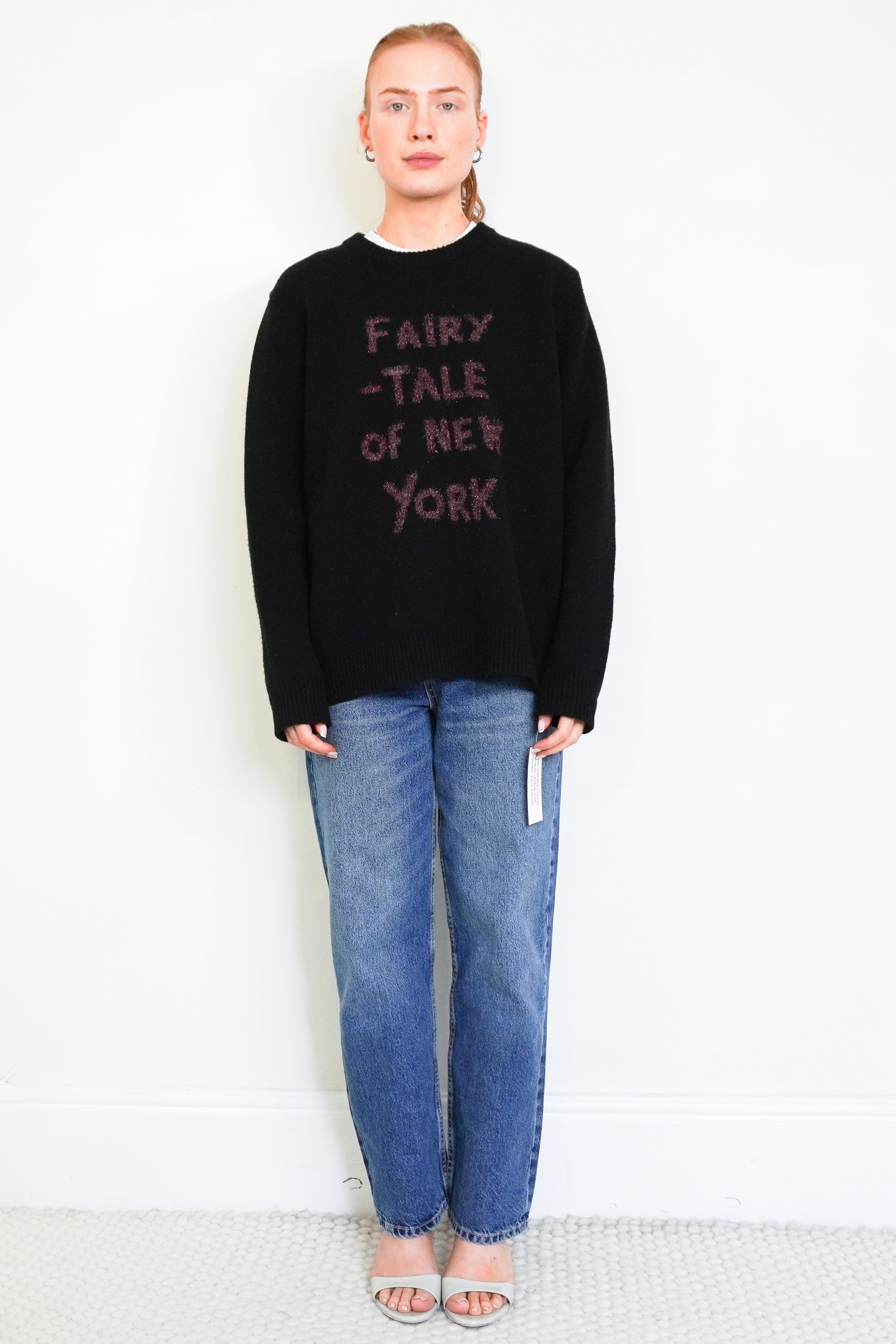Bella Freud Black Fairytale of New York Jumper front photo chelsea london