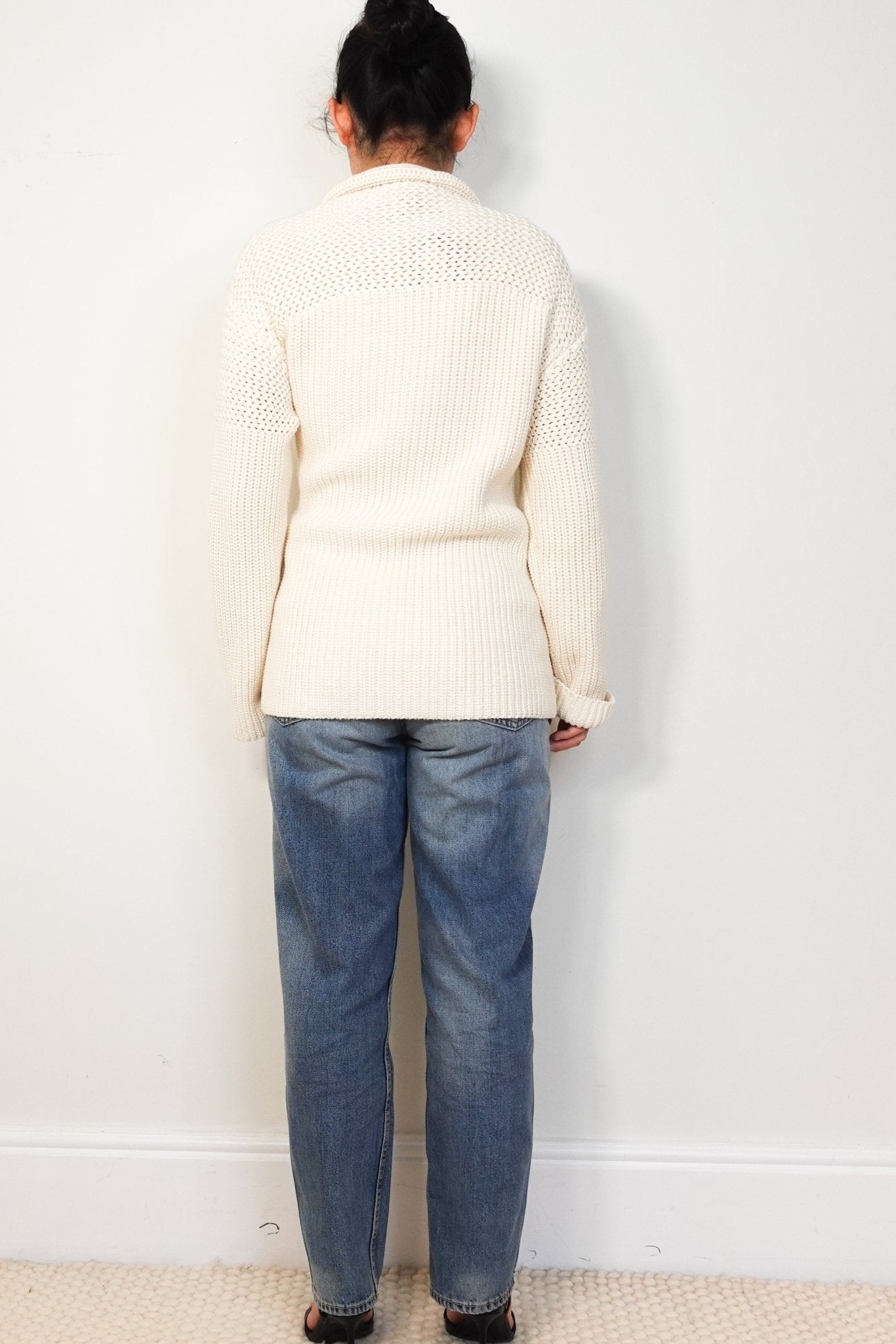 NEW Belstaff Carmen Cream Belted Magnolia Cardigan RRP £350 | Authentic Preloved - Reloved Again