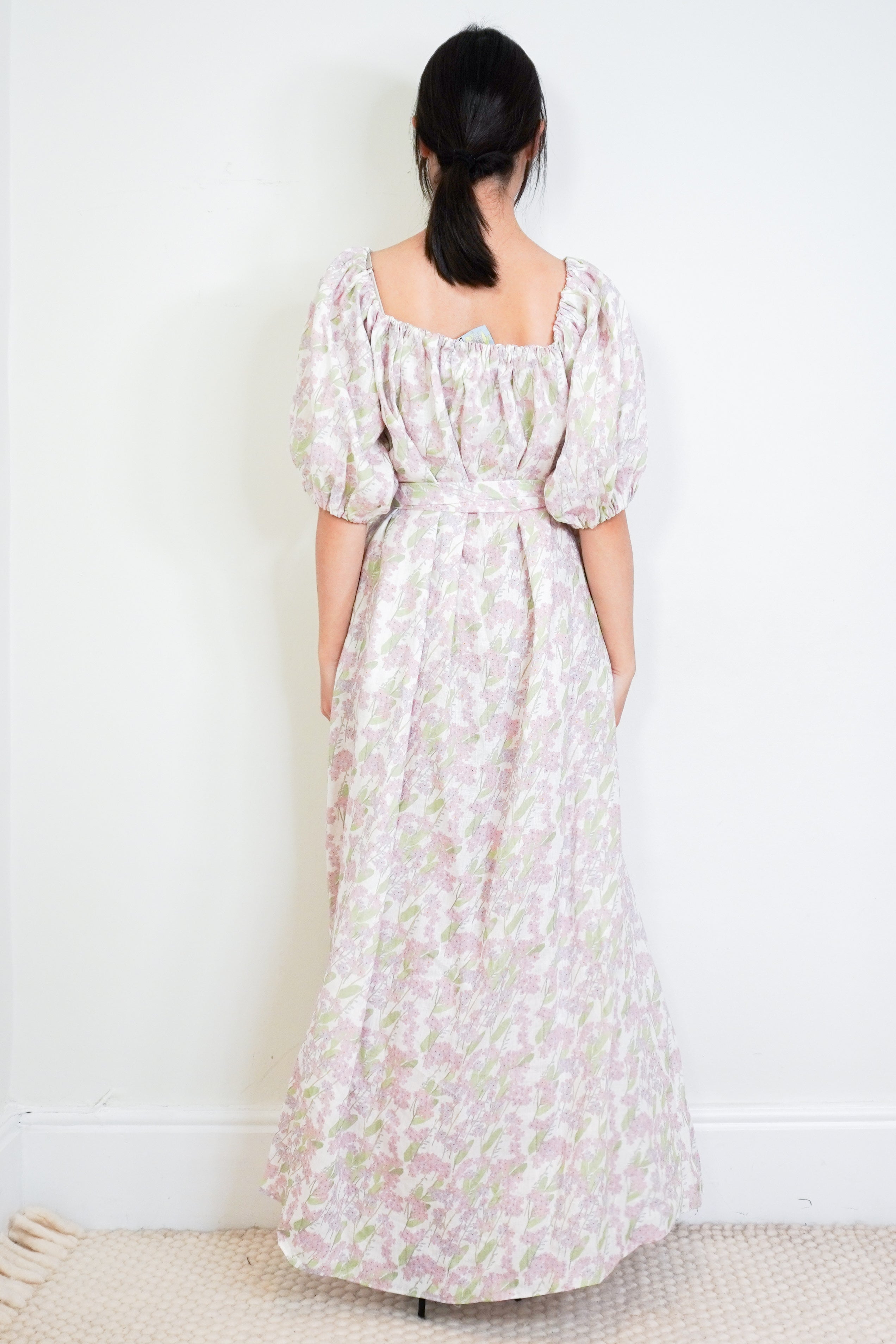 Bernadette-Pink-Floral-Dress-back-picture-Chelsea-London
