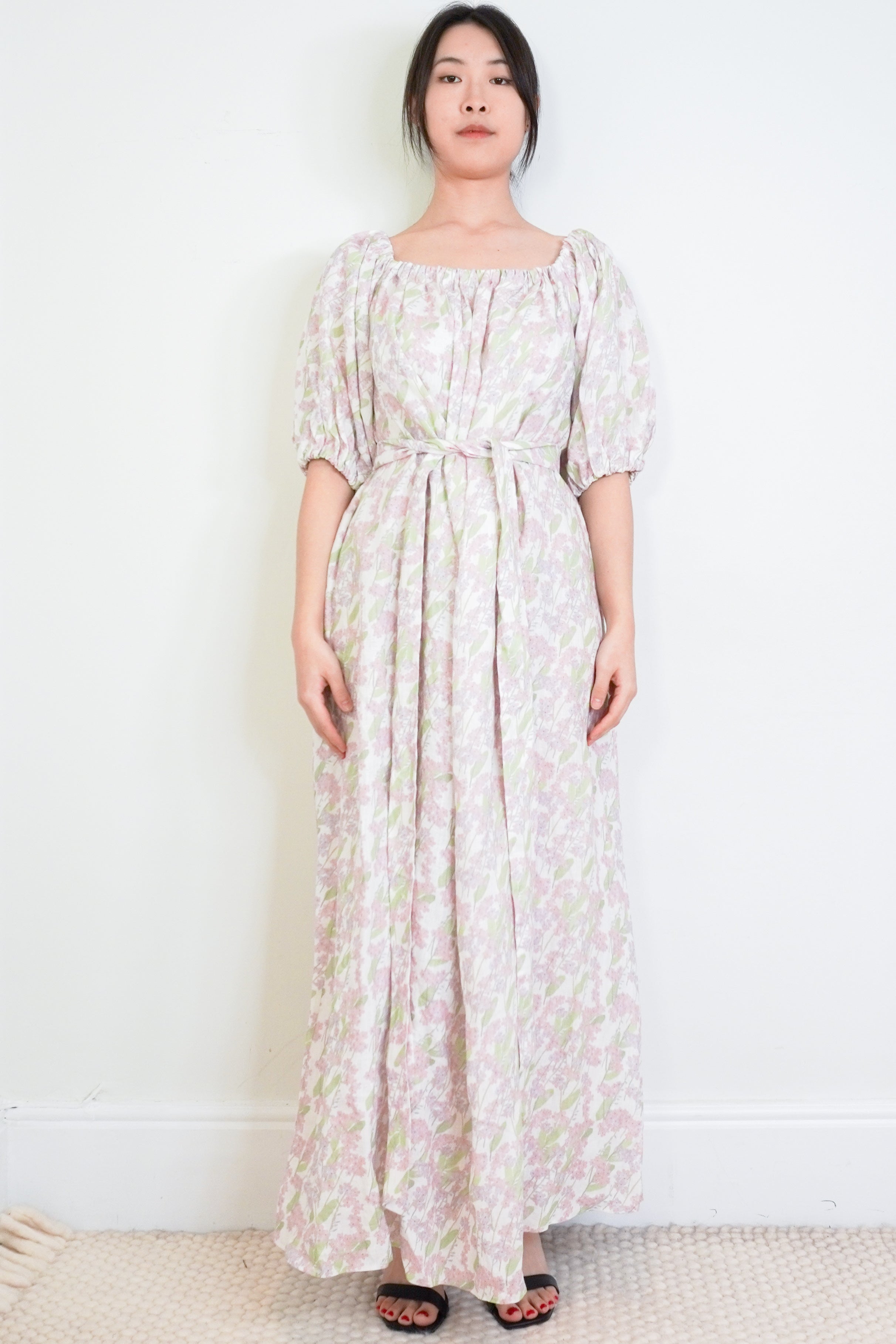 Bernadette-Pink-Floral-Dress-front-picture-Chelsea-London
