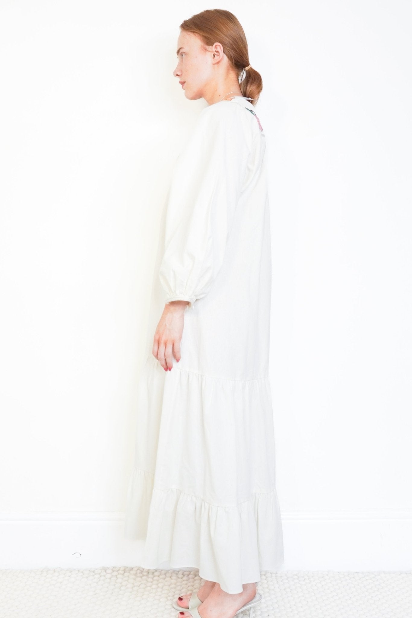 Beulah Cream Floral Embroidered Maxi Dress (RRP £300) | Authentic & Preloved - Reloved Again