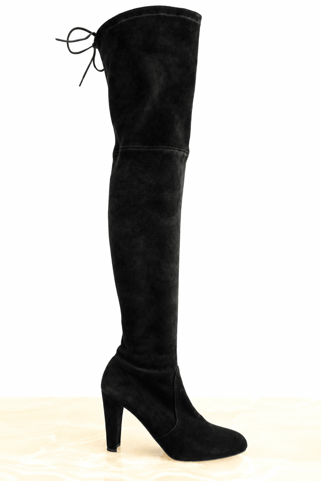 Stuart Weitzman Black Suede Highland Over-the-Knee Boots (RRP £895) | Authentic Preloved - Reloved Again
