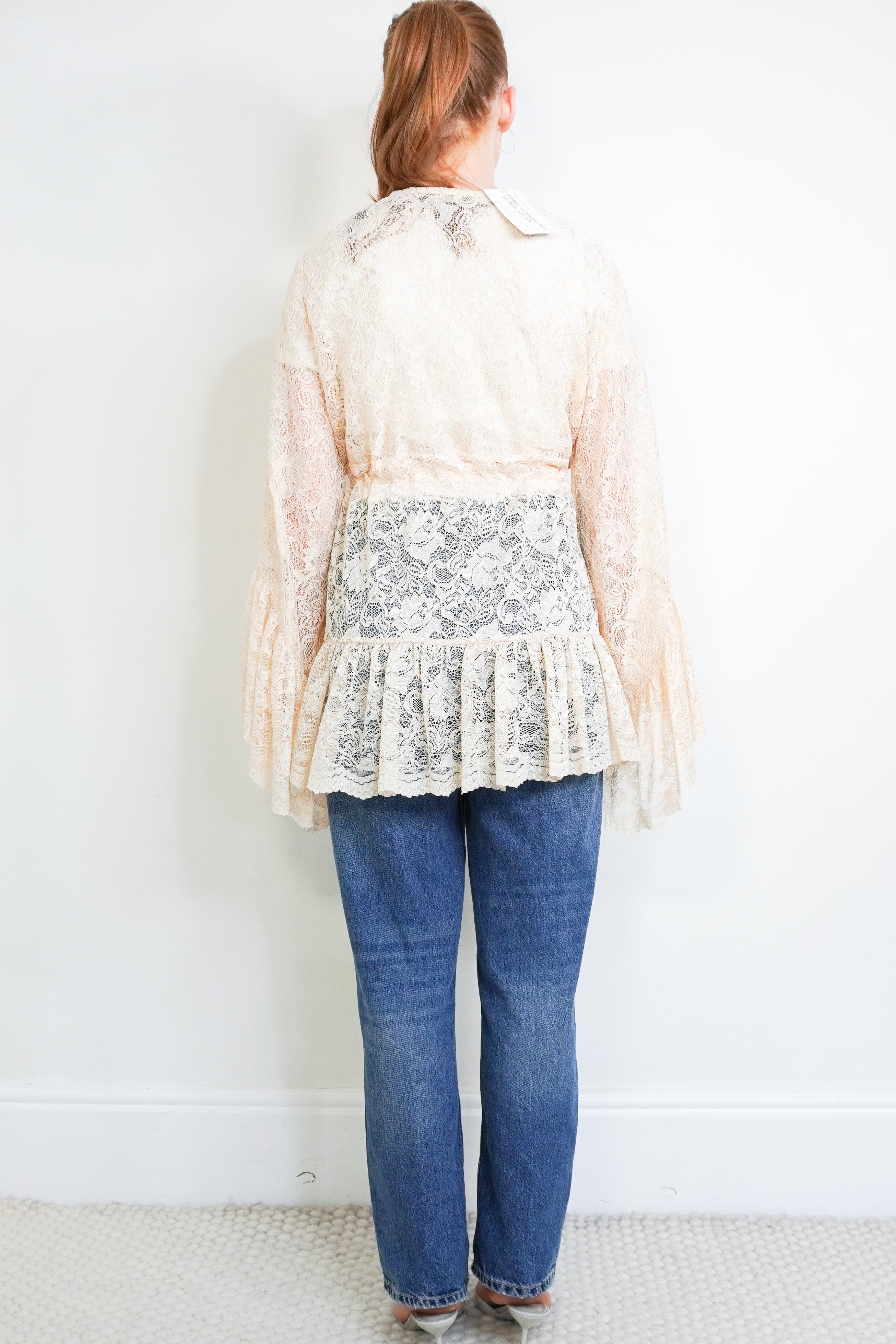 Bohemian Bond Ibiza Beige Lace Top back photo chelsea london