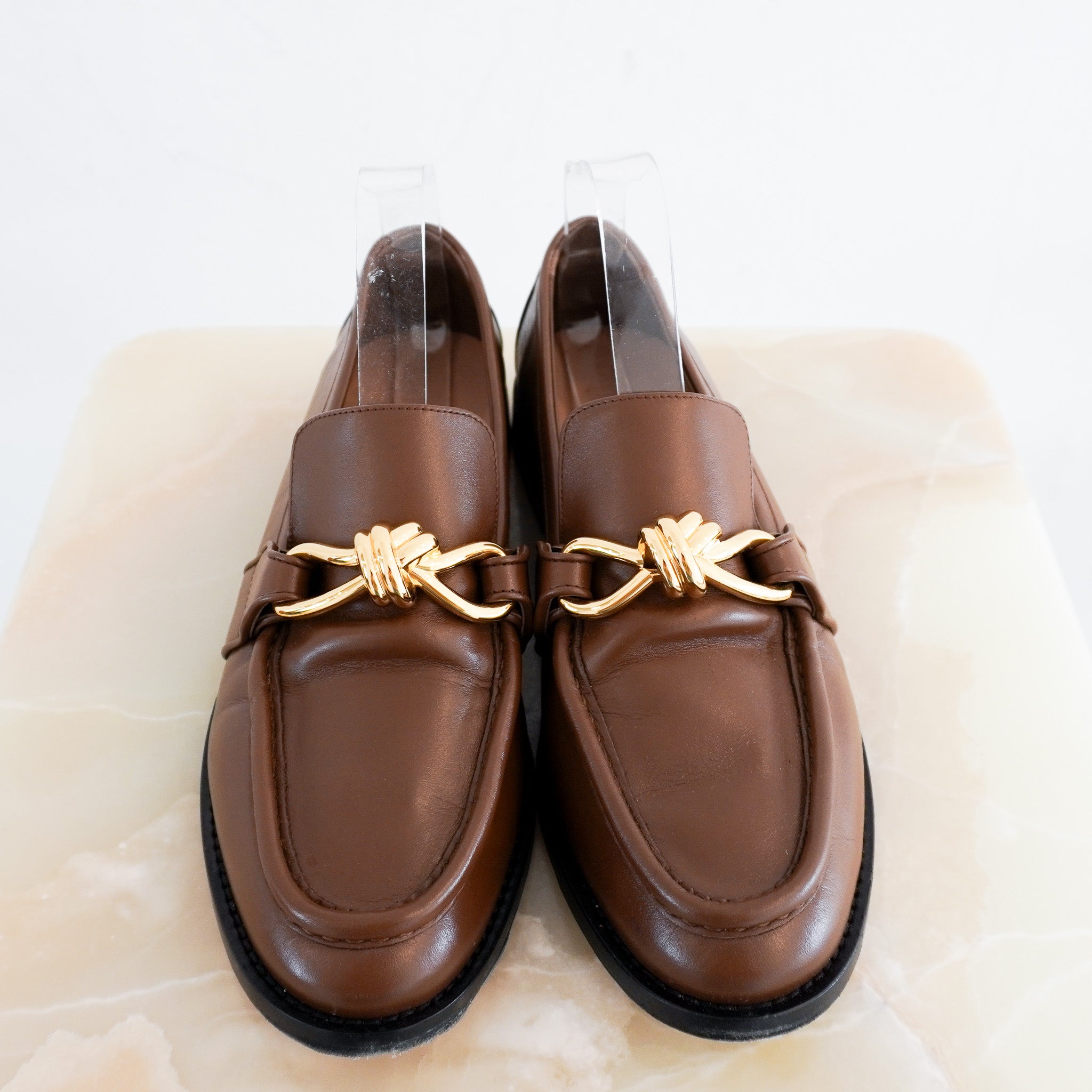 Bottega-Veneta-Astaire-Loafers-in-Brown-closeup-picture