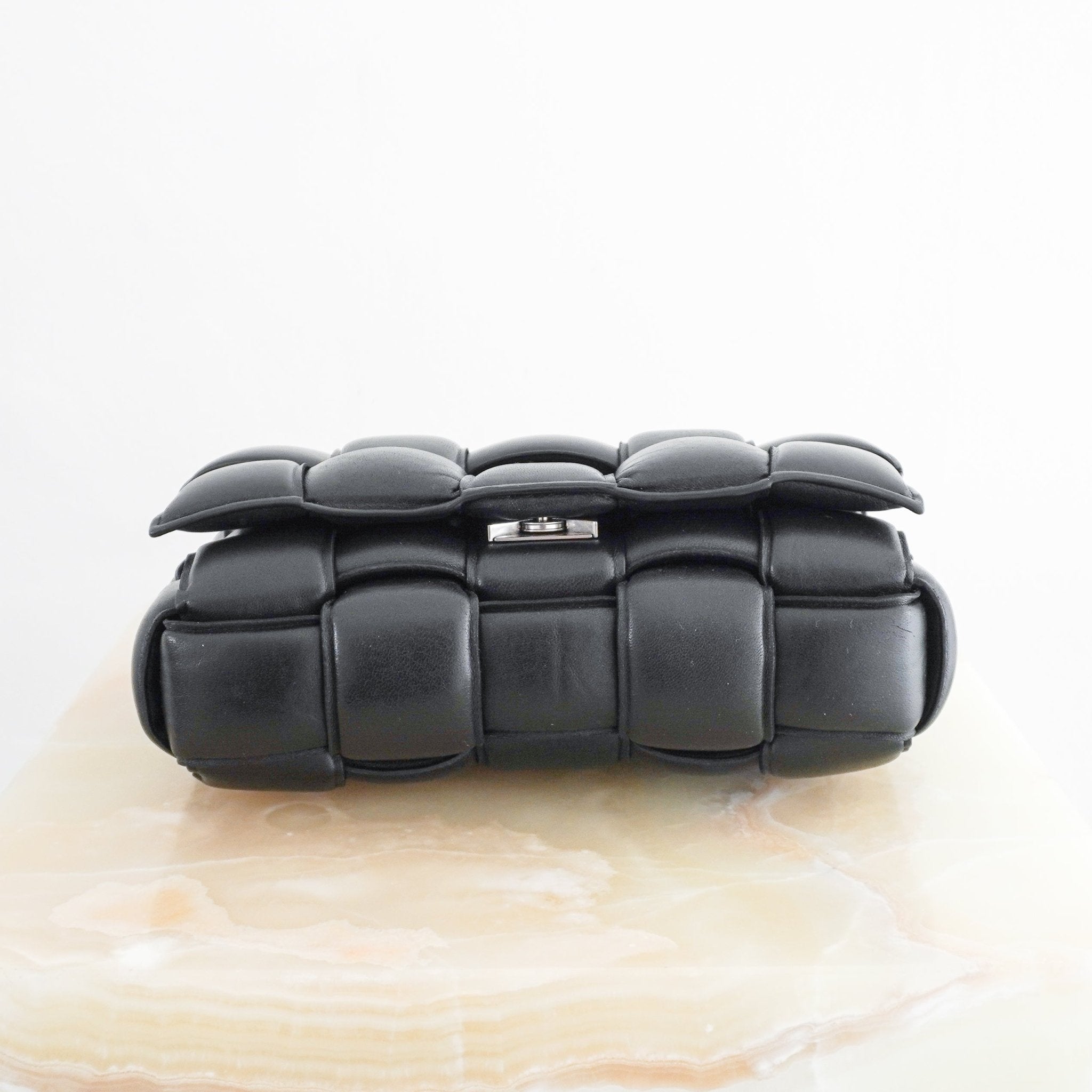 Bottega Veneta Padded Cassette Bag in Nero (RRP £3230) | Authentic Preloved - Reloved Again