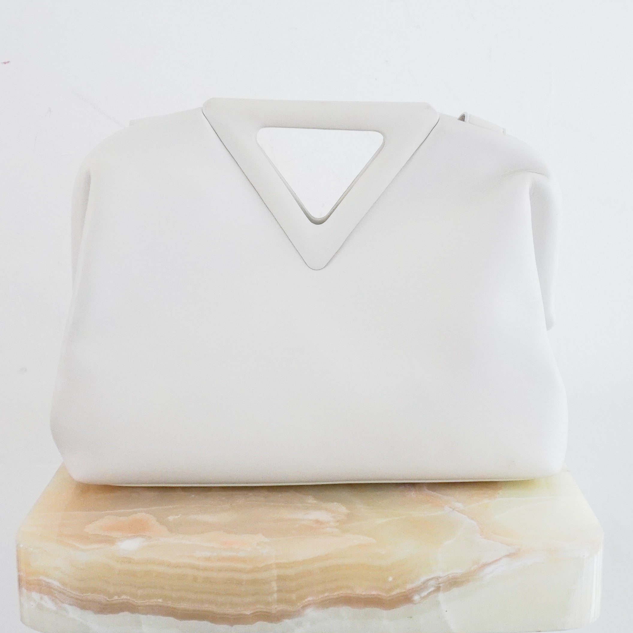 Bottega Veneta Point Shoulder Bag in White RRP £2370 | Authentic and Preloved - Reloved Again