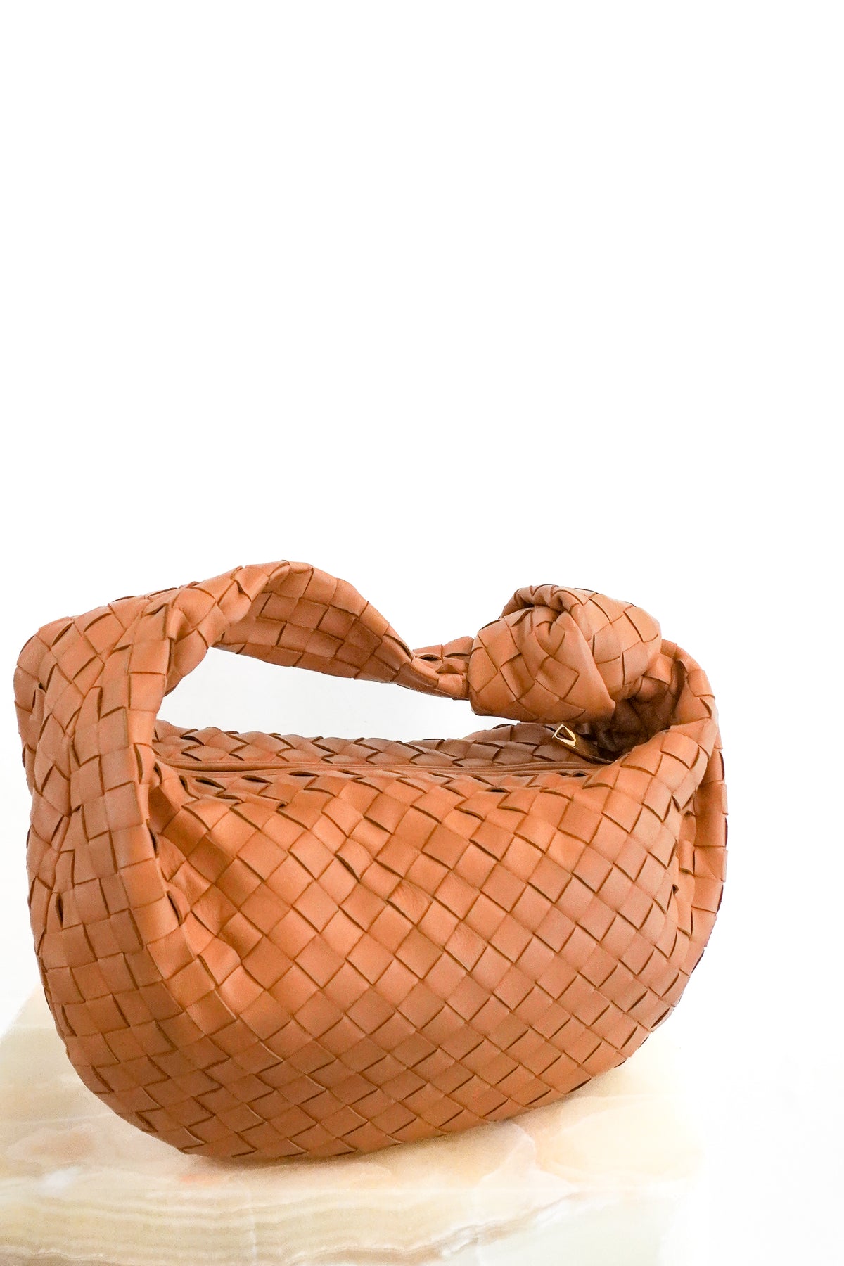 Bottega Veneta Teen Jodie in Caramel front