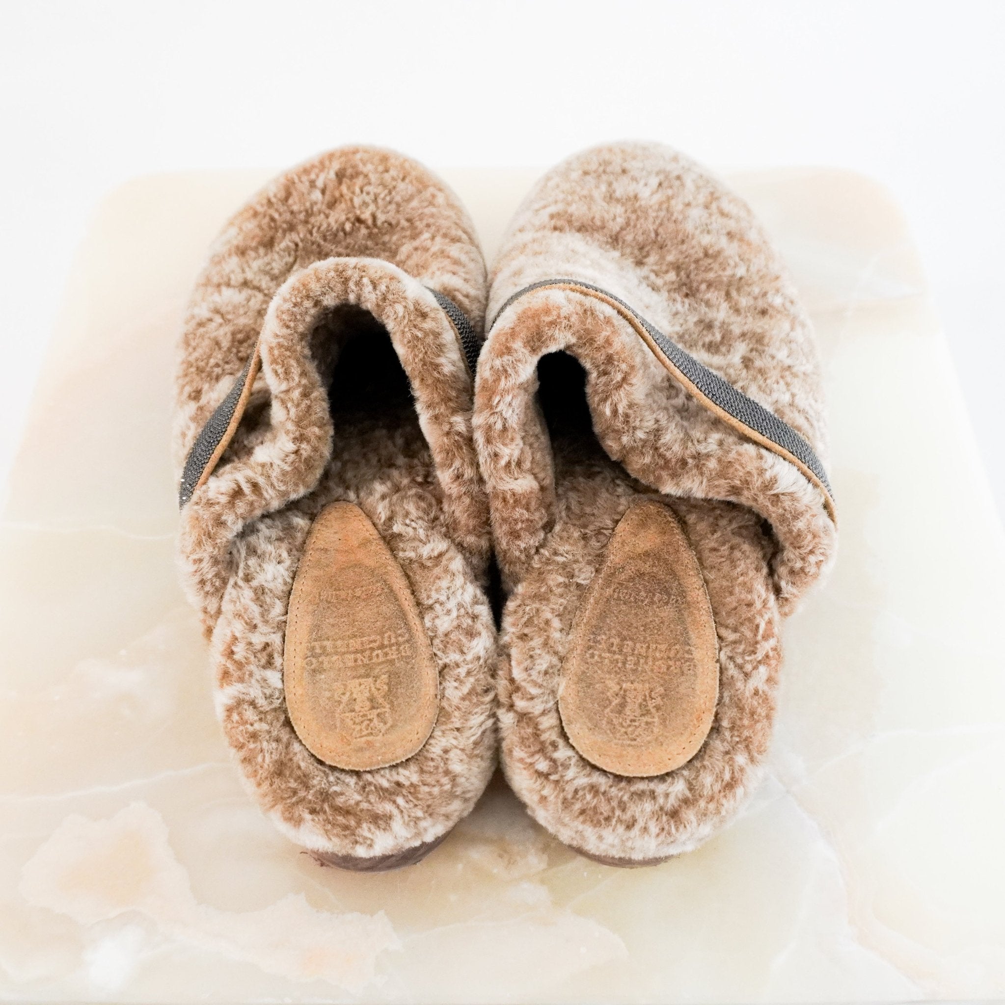 Brunello Cucinelli Brown Shearling Clogs £1.1K | Authentic Preloved - Reloved Again