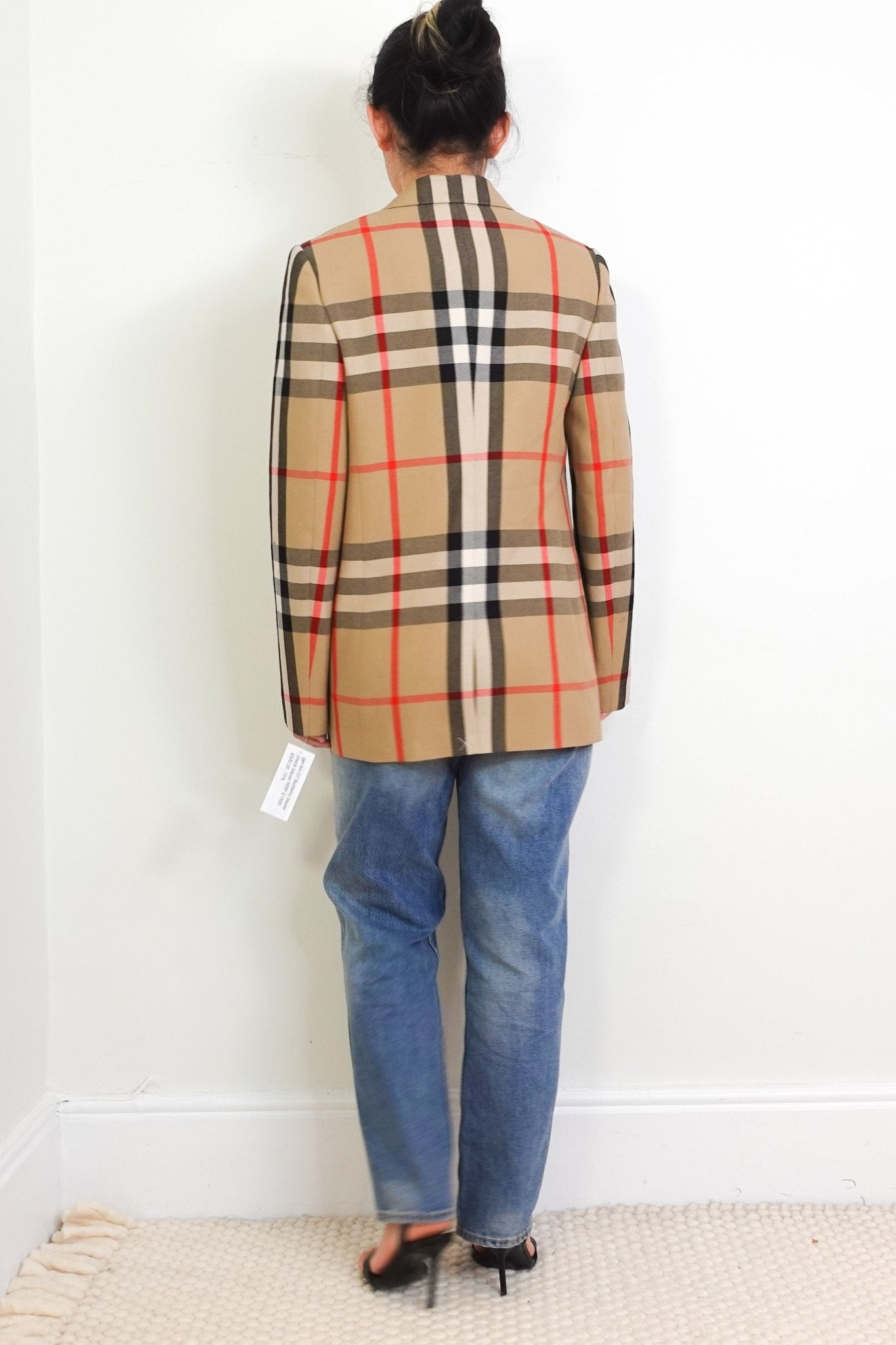 Burberry Beige Novacheck Wool Tailored Jacket RRP £1500 | Authentic Preloved - Reloved Again